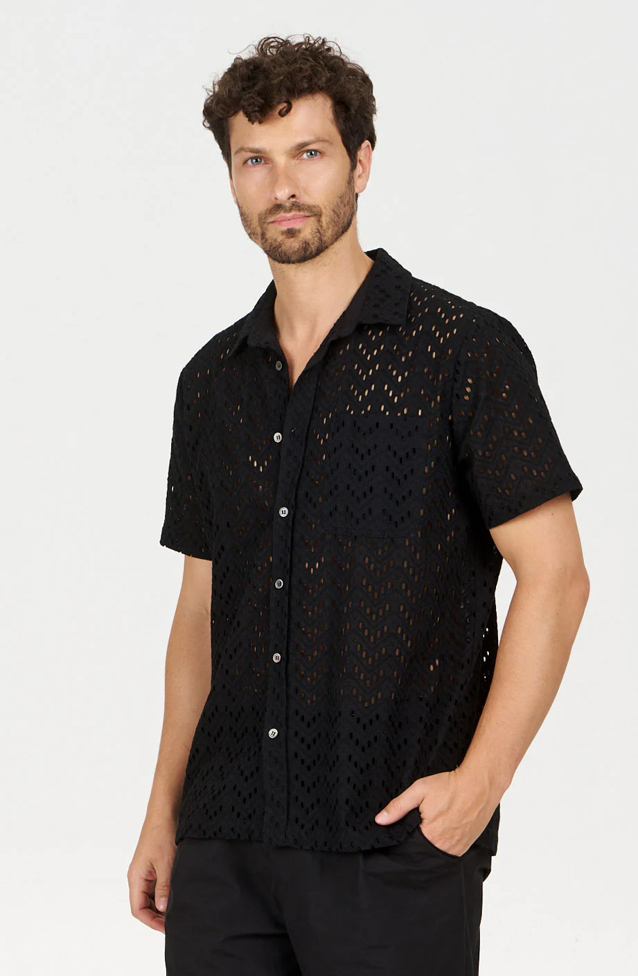 ALINO Organic Cotton Shirt - Black - Image 2