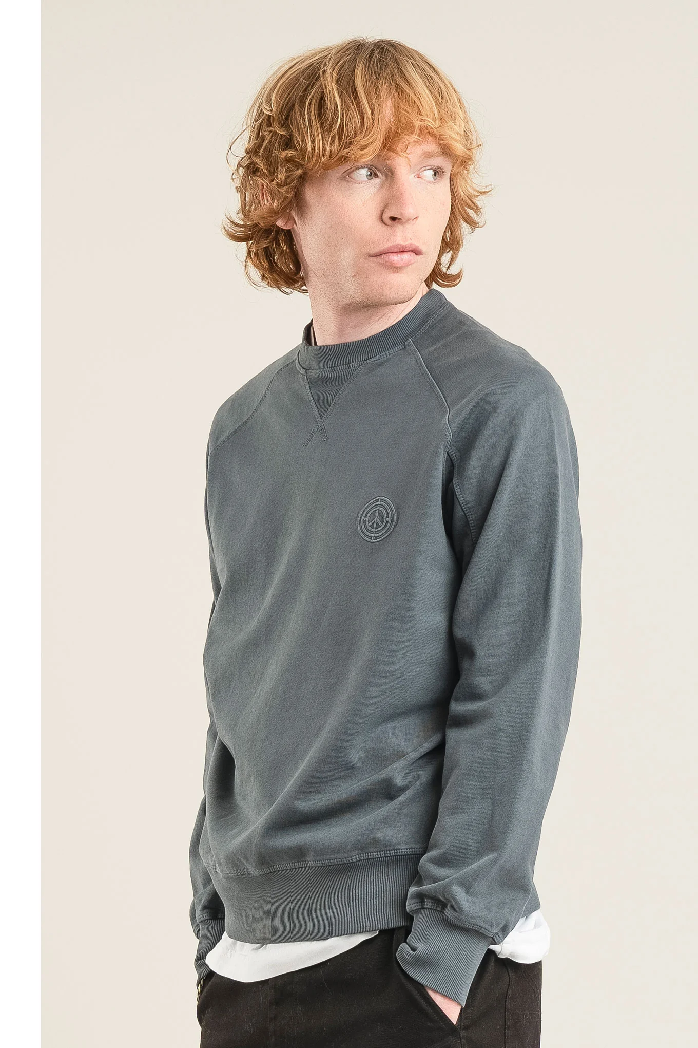 ANTON Organic Cotton Sweat - Washed Black - Image 3