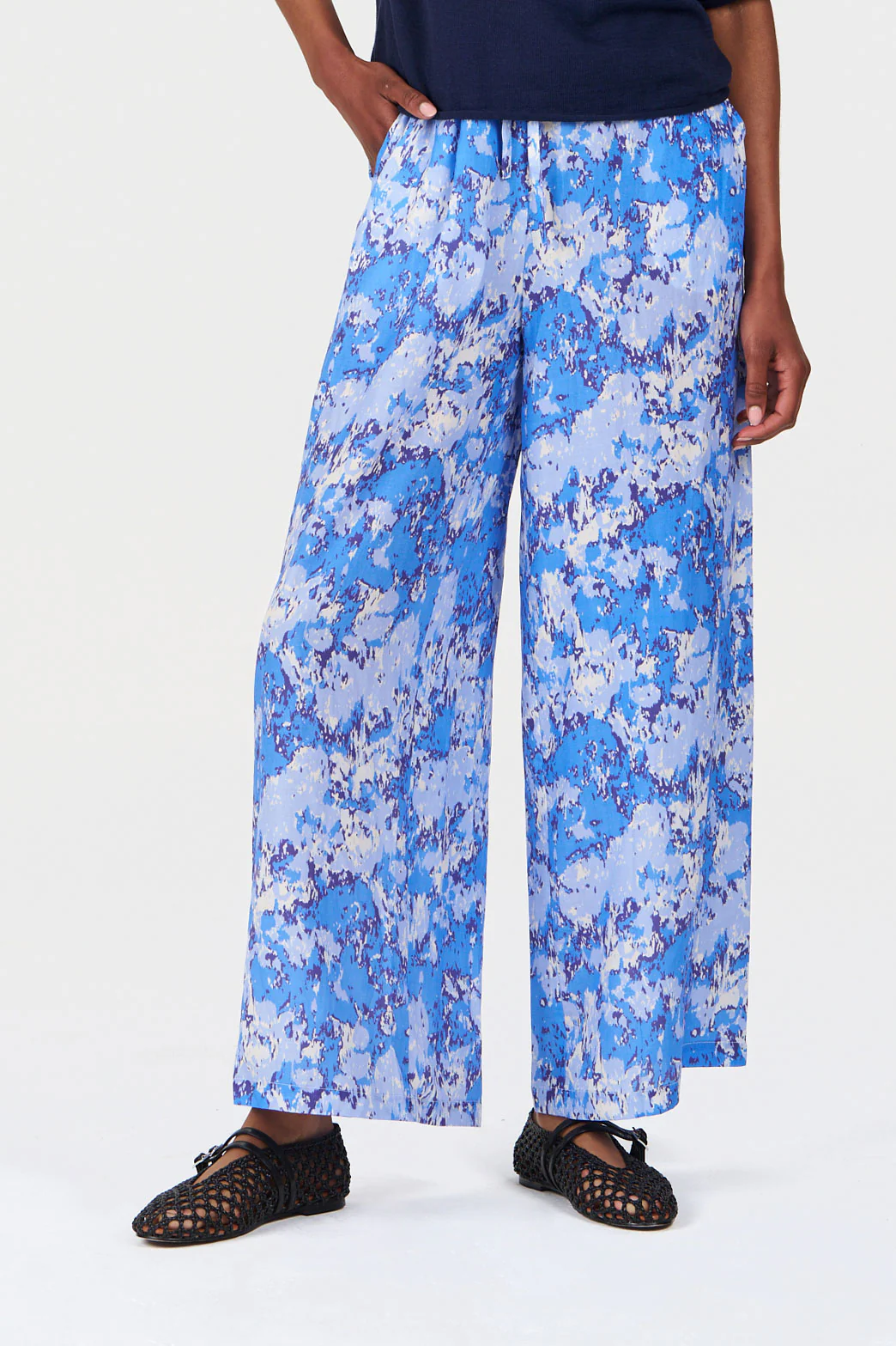 ARIA Tencel Linen Trouser - Acid Blue - Image 3