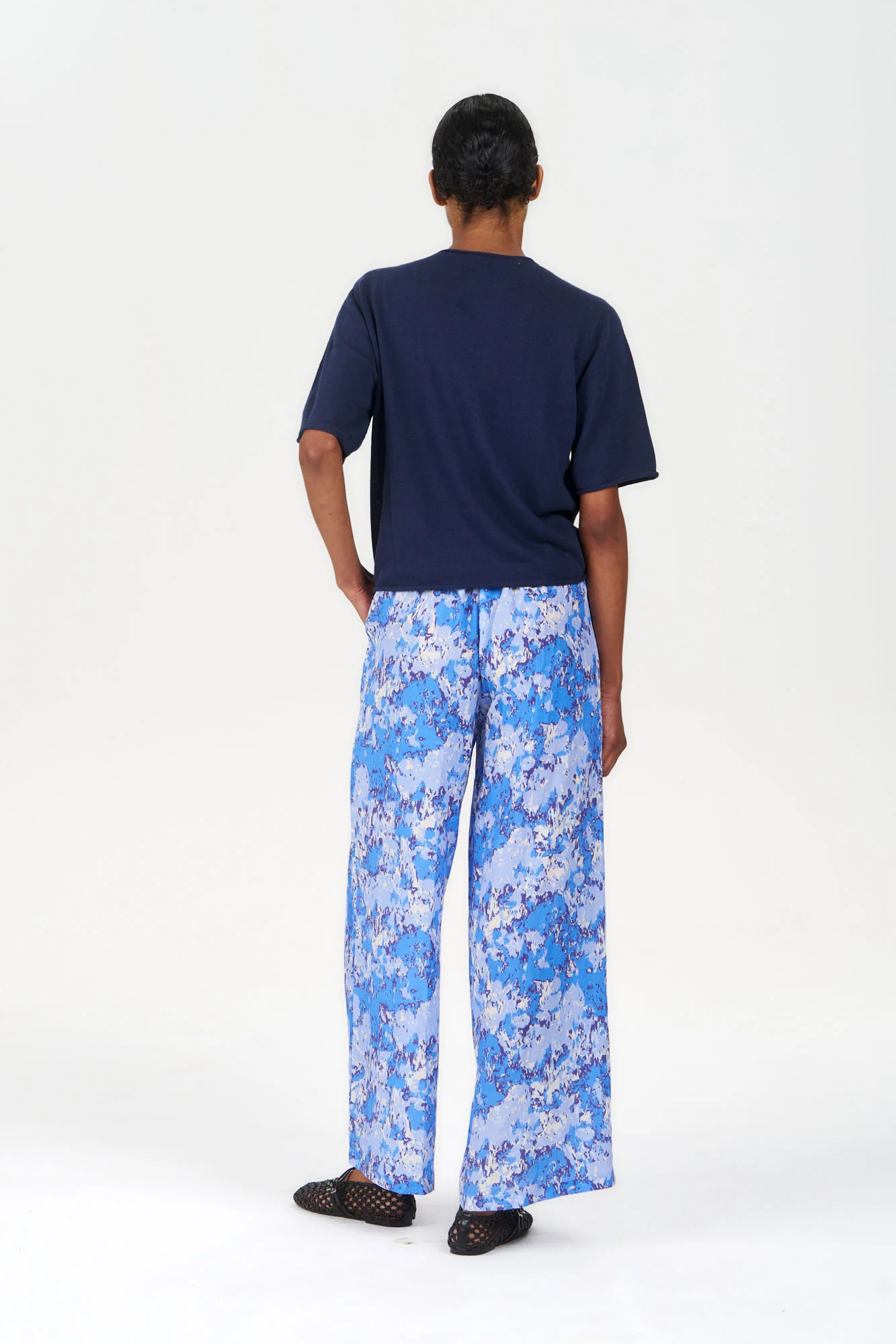ARIA Tencel Linen Trouser - Acid Blue - Image 5
