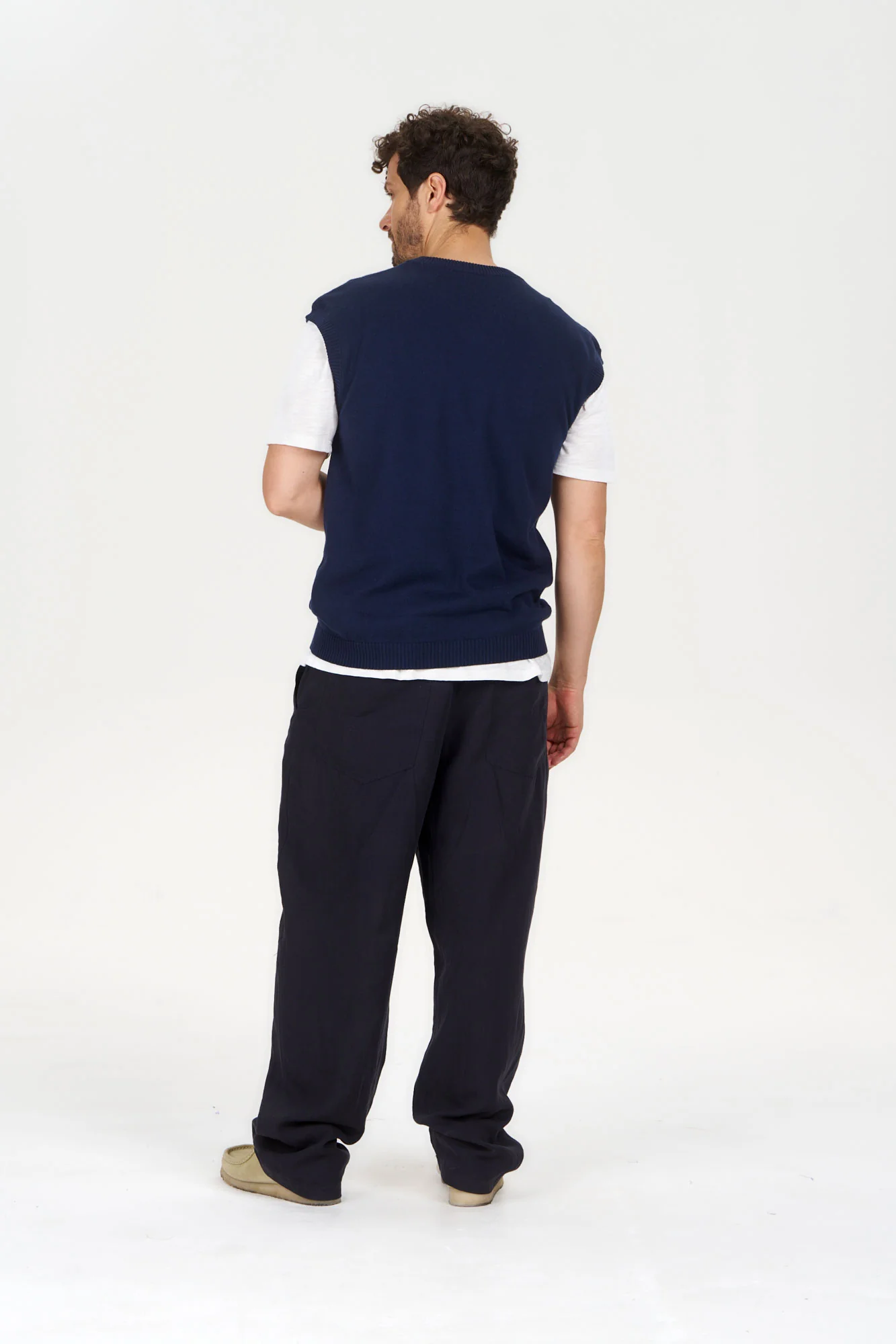 ASLO - GOTS Organic Cotton Vest - Navy - Image 3