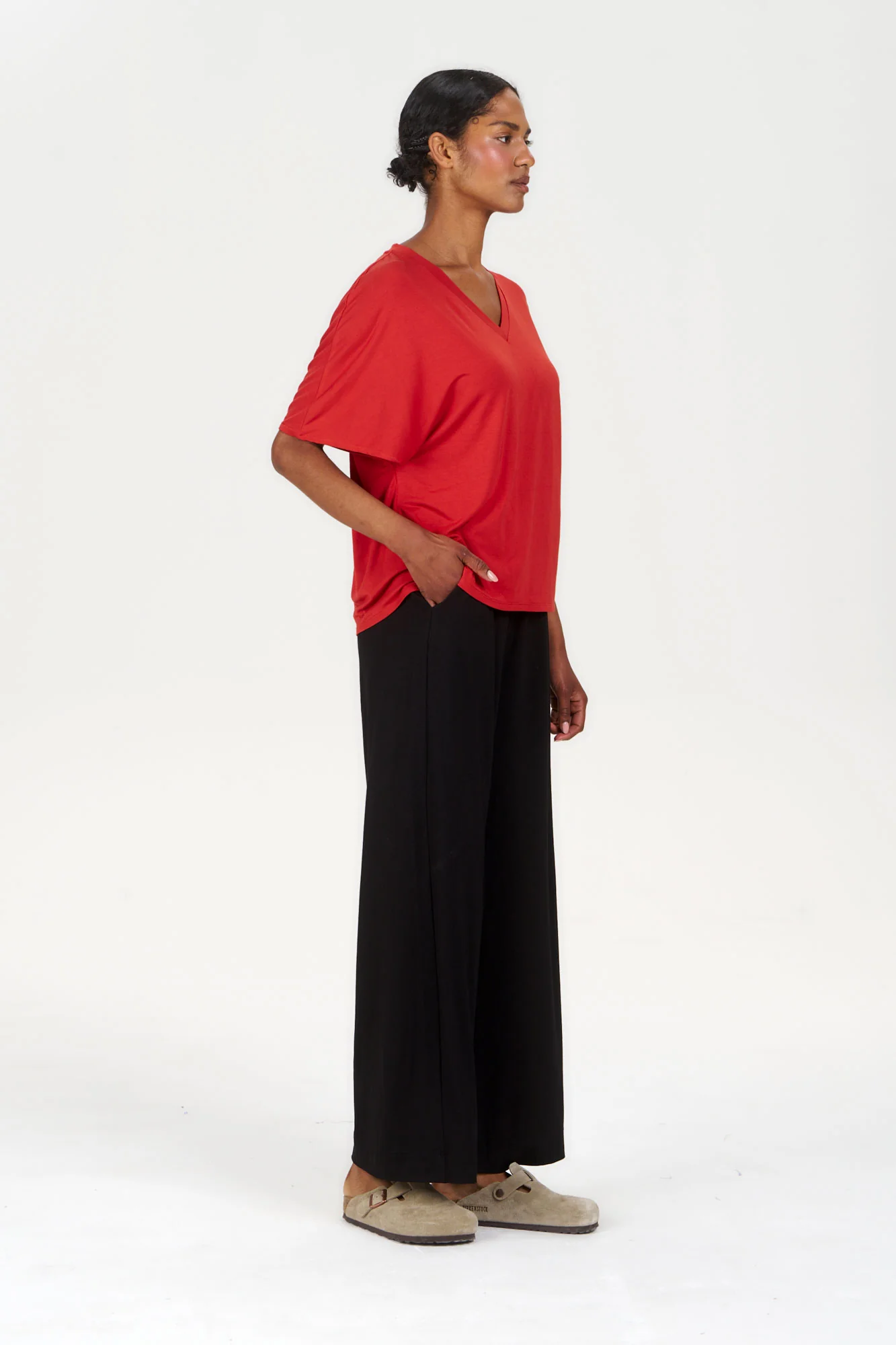 BINITA Modal Trouser - Black - Image 2