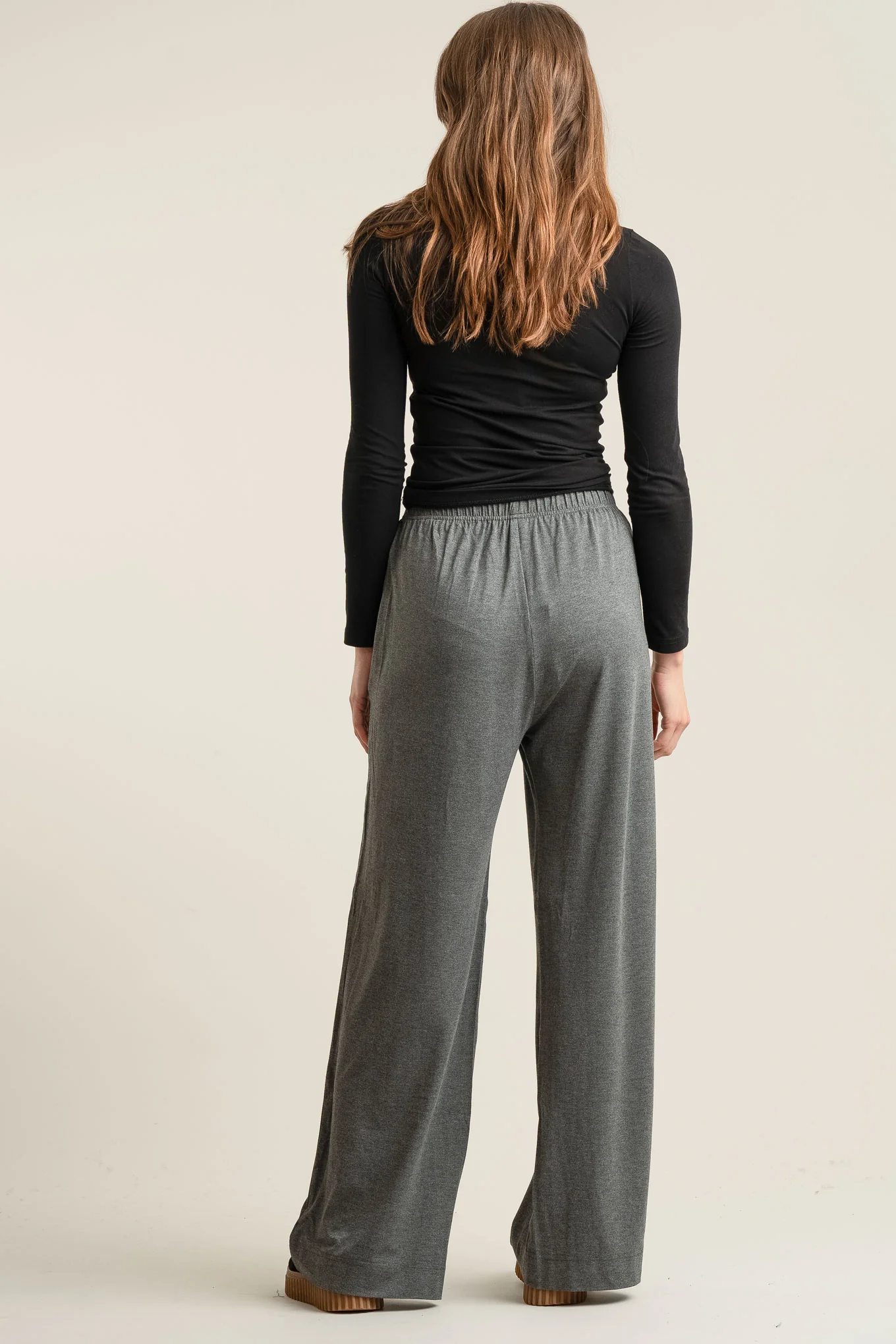 BINITA Modal Trouser - Charcoal - Image 3