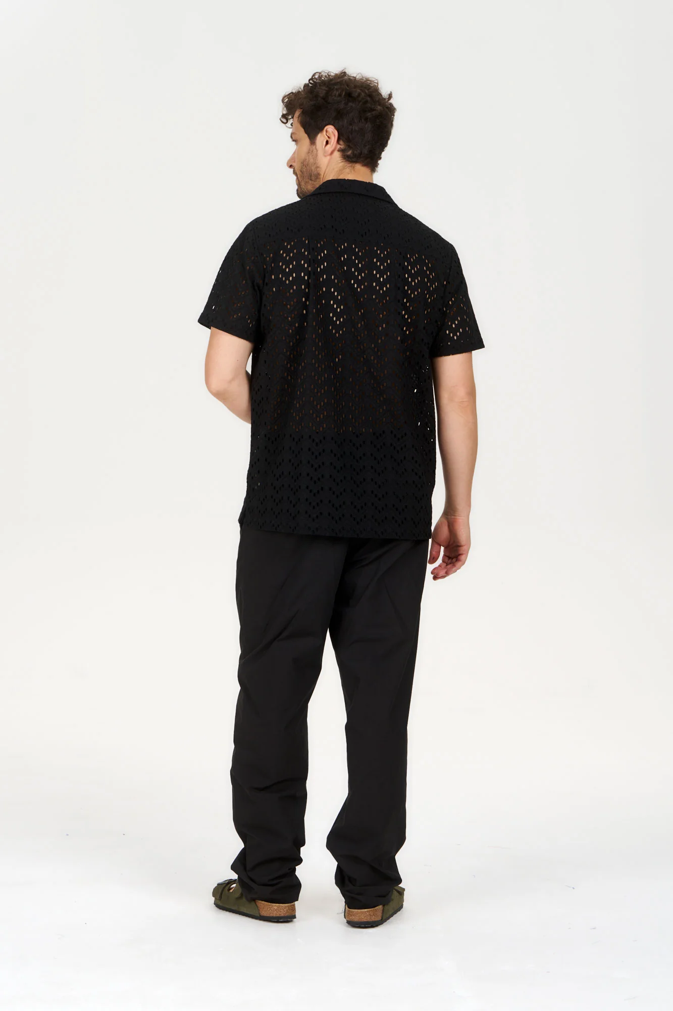 BOWIE Organic Cotton Trouser - Black - Image 3