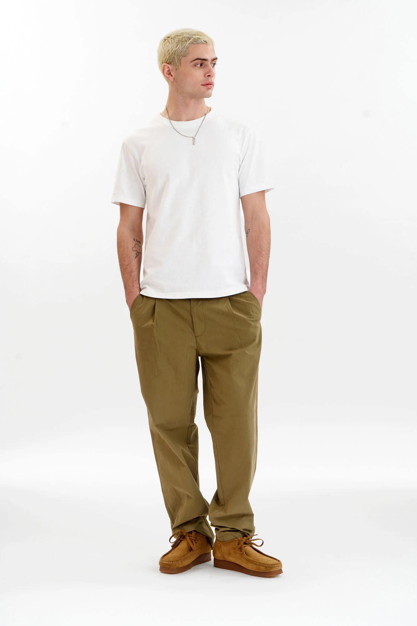 BOWIE Organic Cotton Trouser - Olive - Image 2