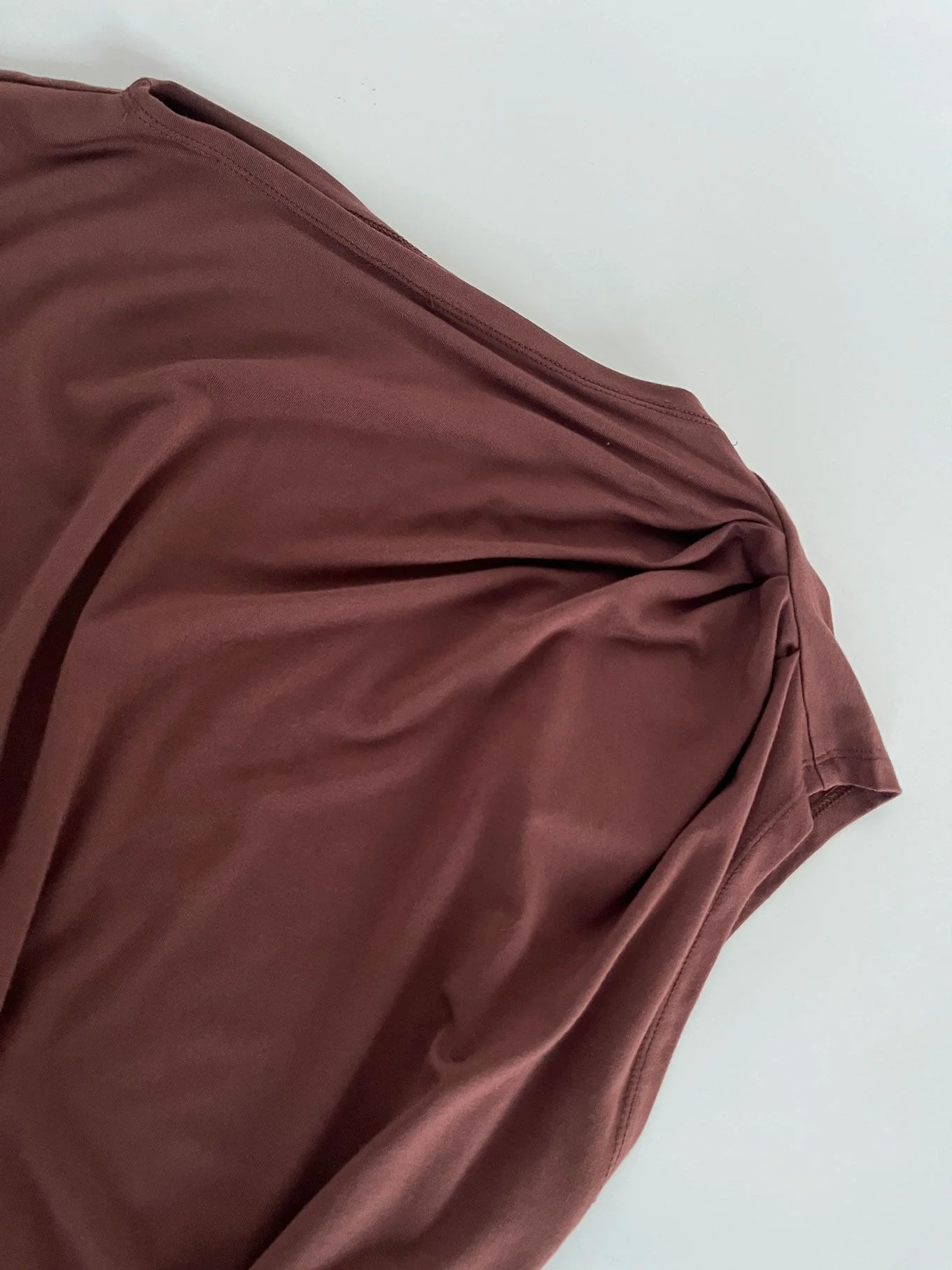 CATE - Modal Jersey Top - Chocolate - Image 4