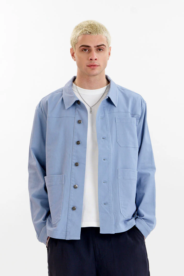 CHRISTOPHE Organic Cotton Jacket - Blue - Image 3