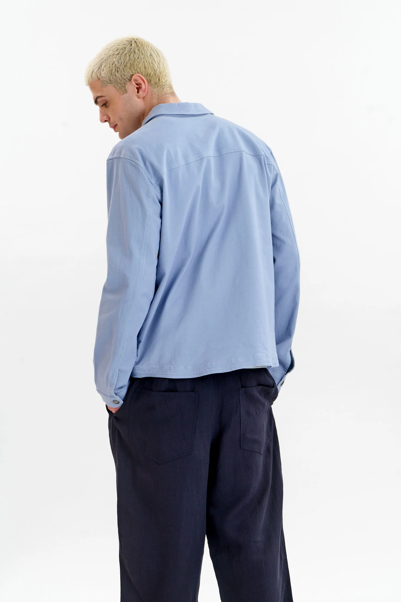 CHRISTOPHE Organic Cotton Jacket - Blue - Image 6