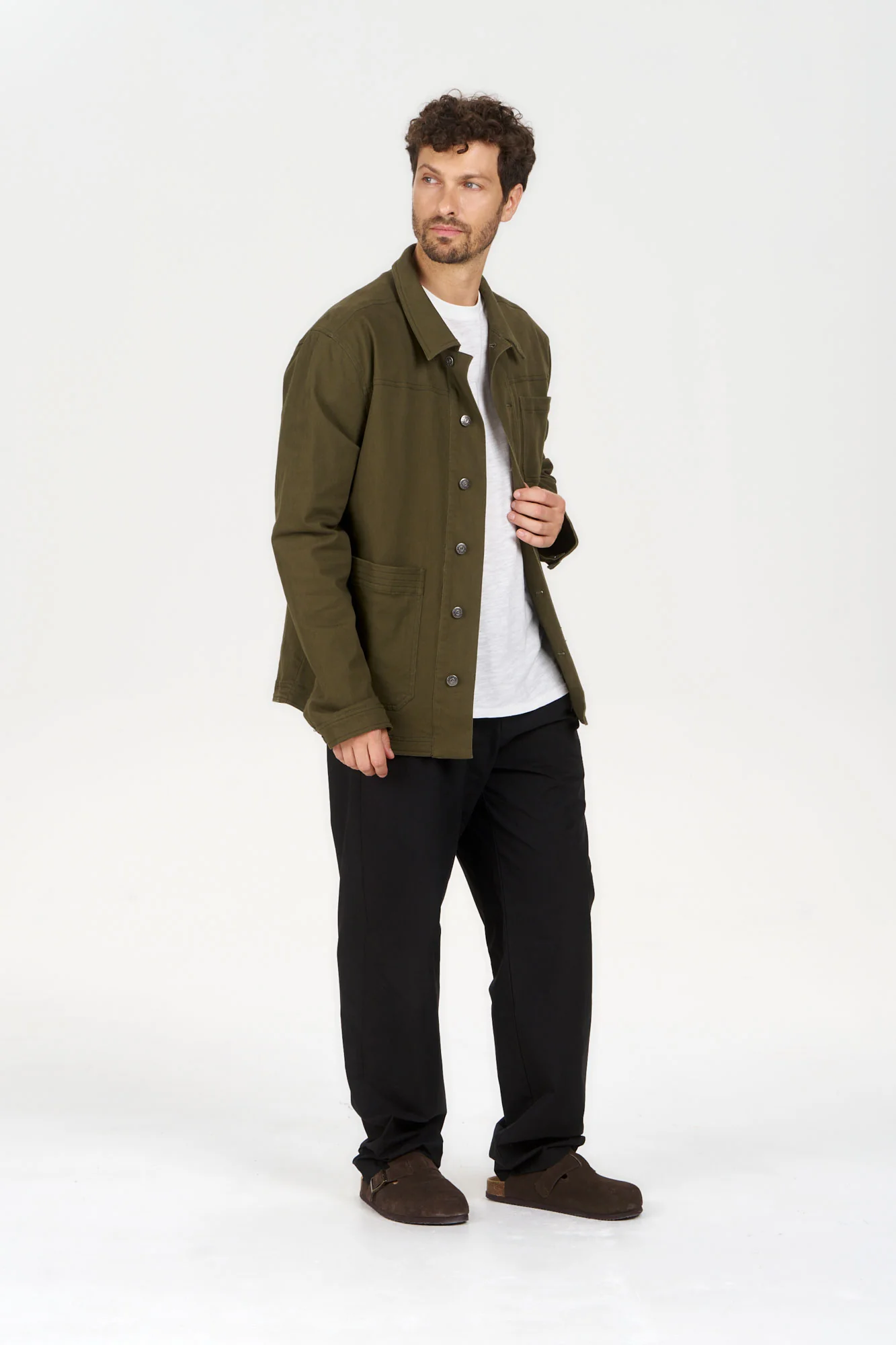 CHRISTOPHE Organic Cotton Jacket - Green - Image 2