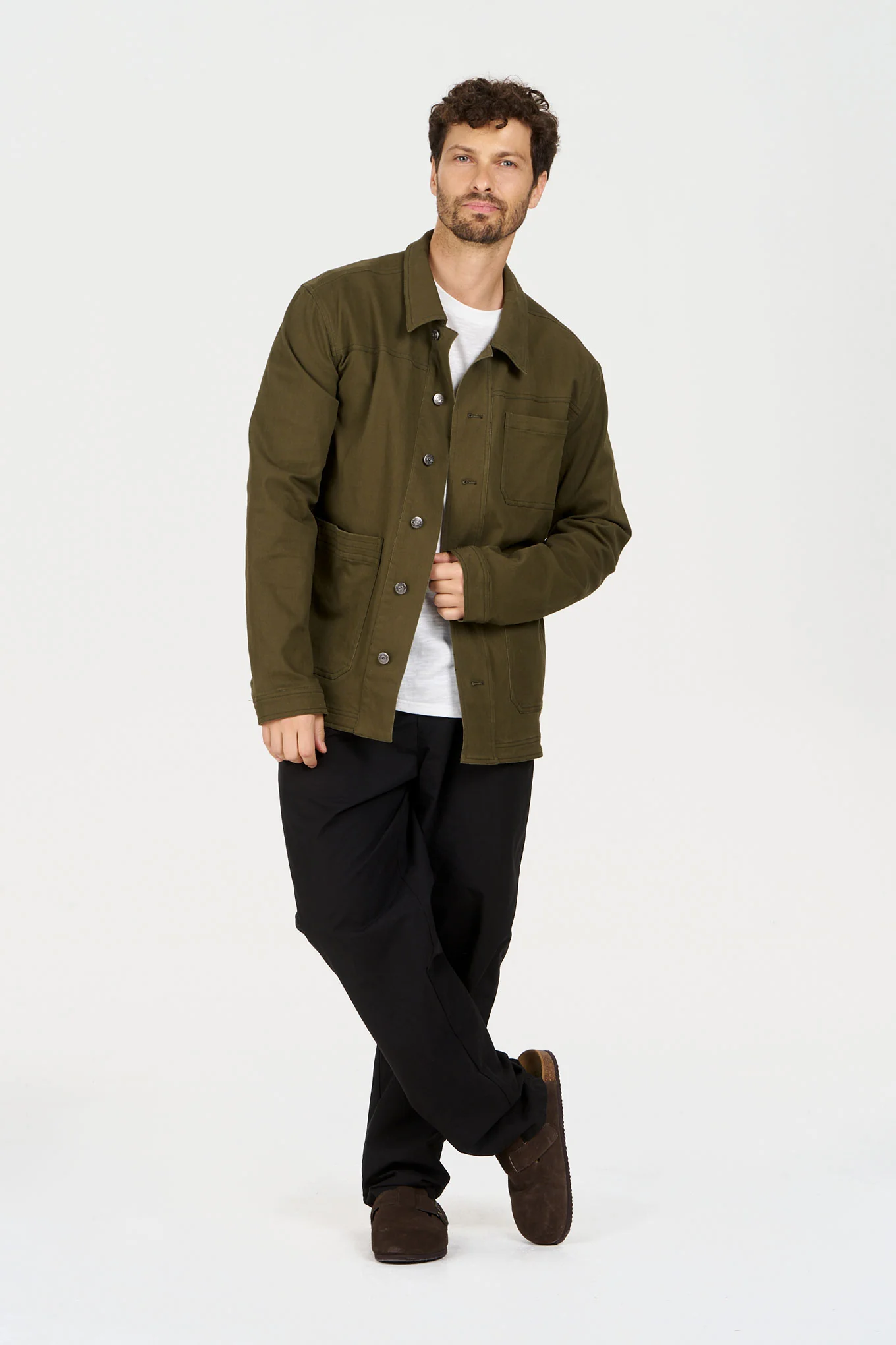 CHRISTOPHE Organic Cotton Jacket - Green - Image 3
