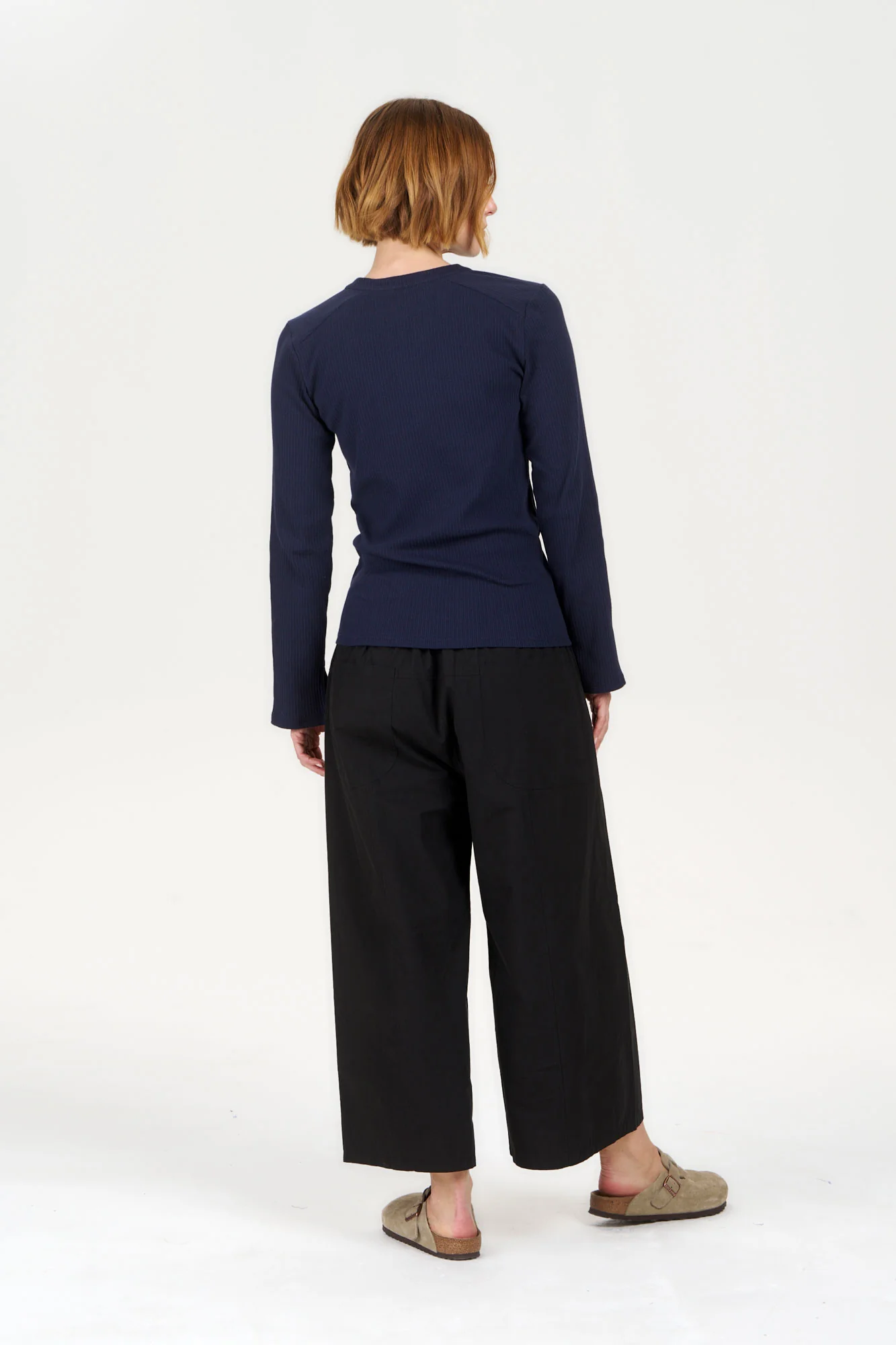 CLEO Organic Cotton Wide-Leg Trousers – Black - Image 6