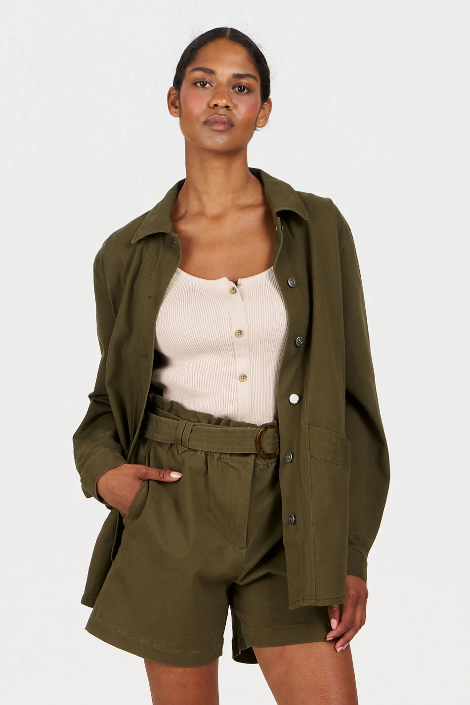 COVE - GOTS Organic Cotton Vest - Sand - Image 4