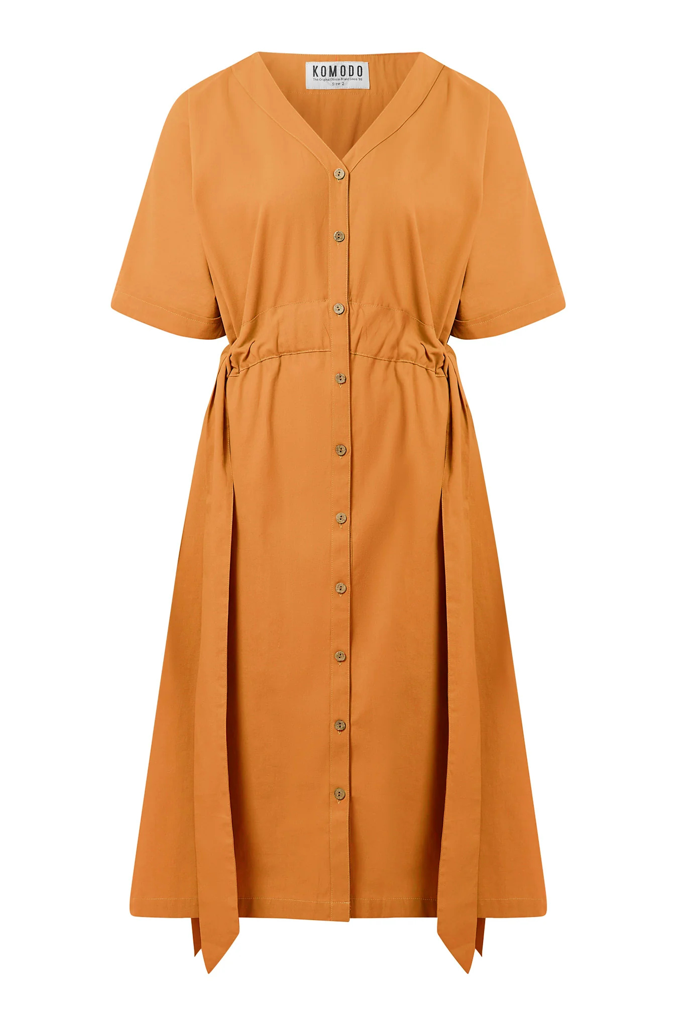 DUSK - Organic Cotton Dress - Orange - Image 2
