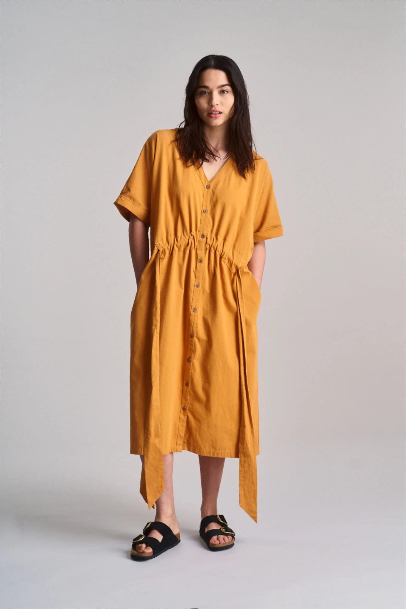 DUSK - Organic Cotton Dress - Orange - Image 3