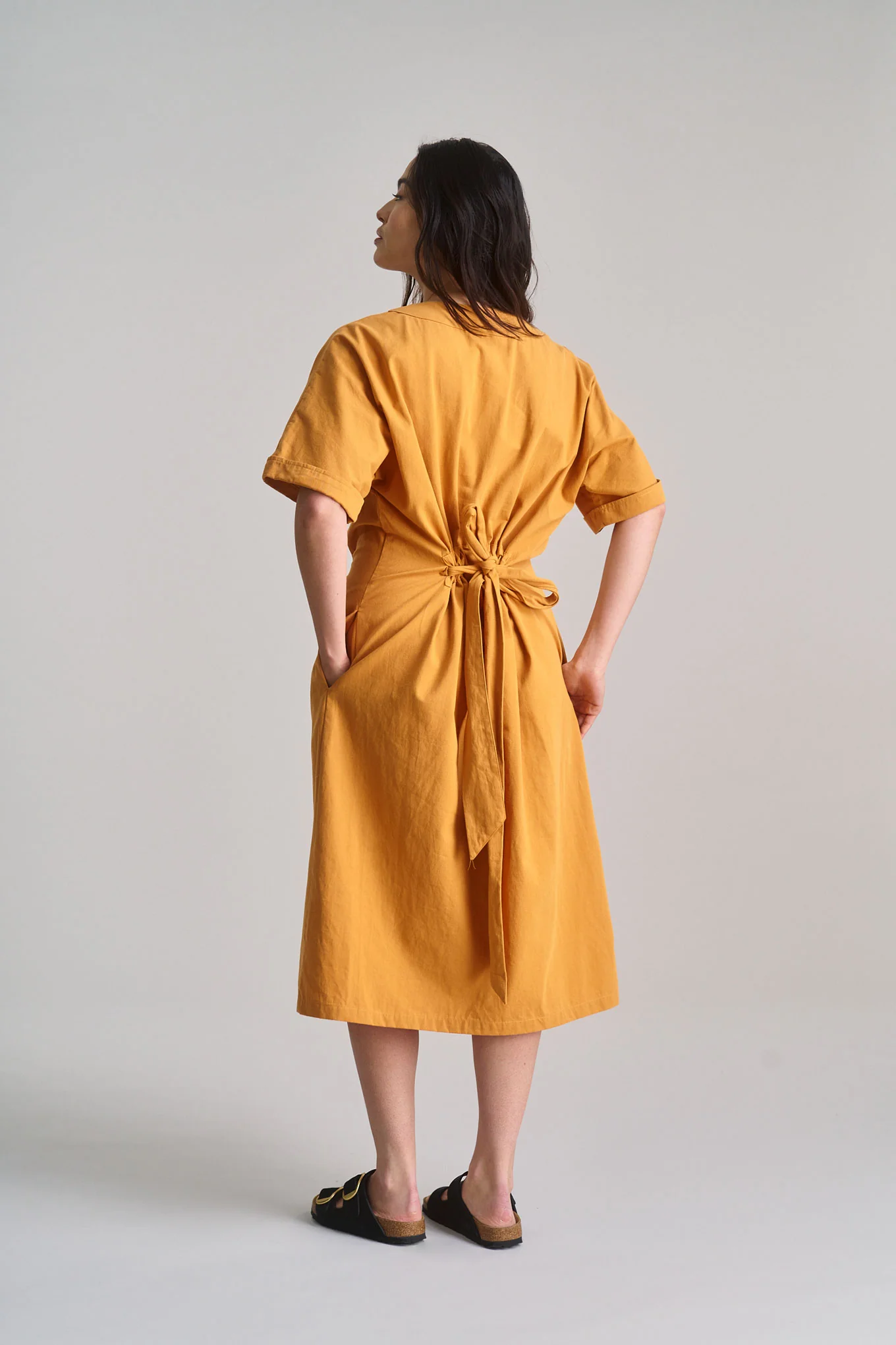 DUSK - Organic Cotton Dress - Orange - Image 4