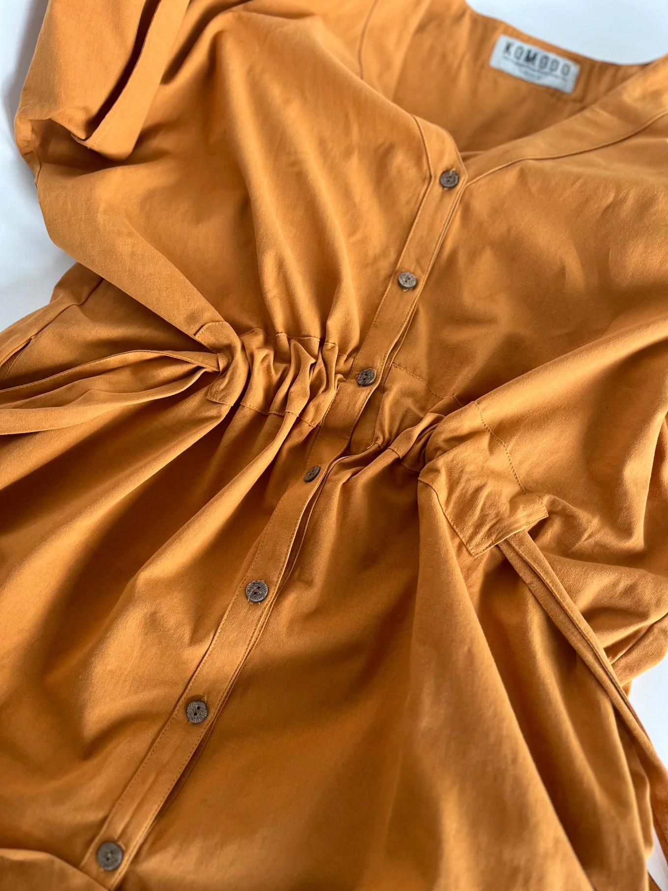 DUSK - Organic Cotton Dress - Orange - Image 6