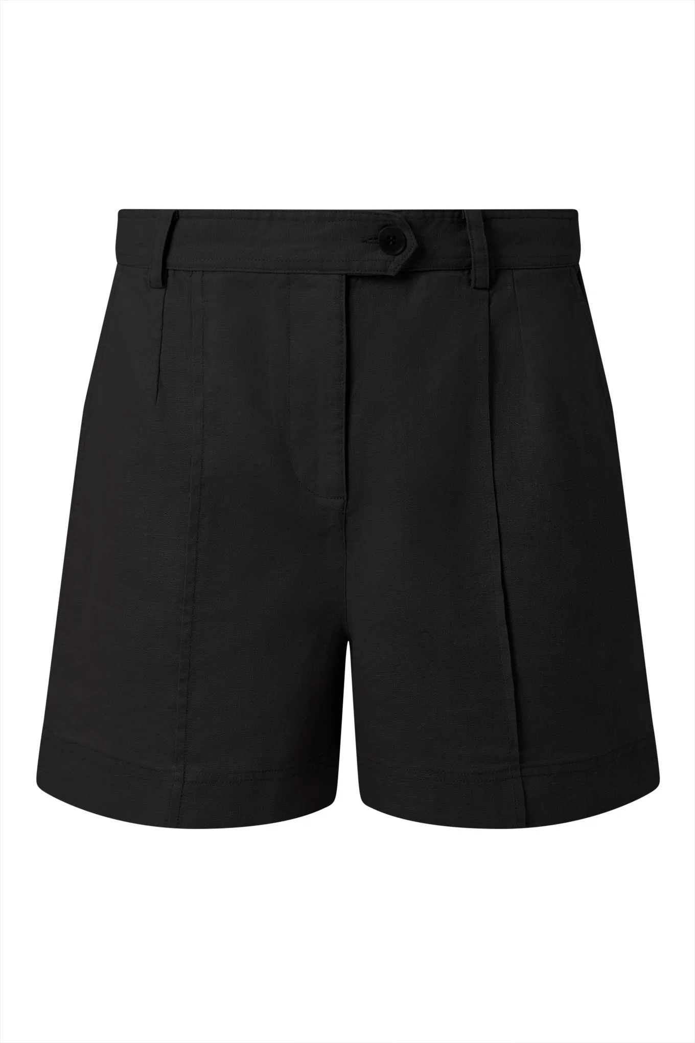EMMIE - Organic Linen Cotton Shorts - Black - Image 3