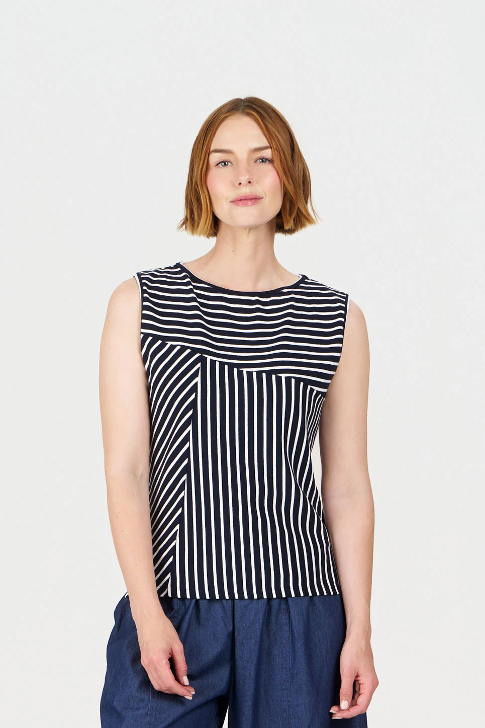 ETOSHA Organic Cotton Top - Navy Stripe - Image 4