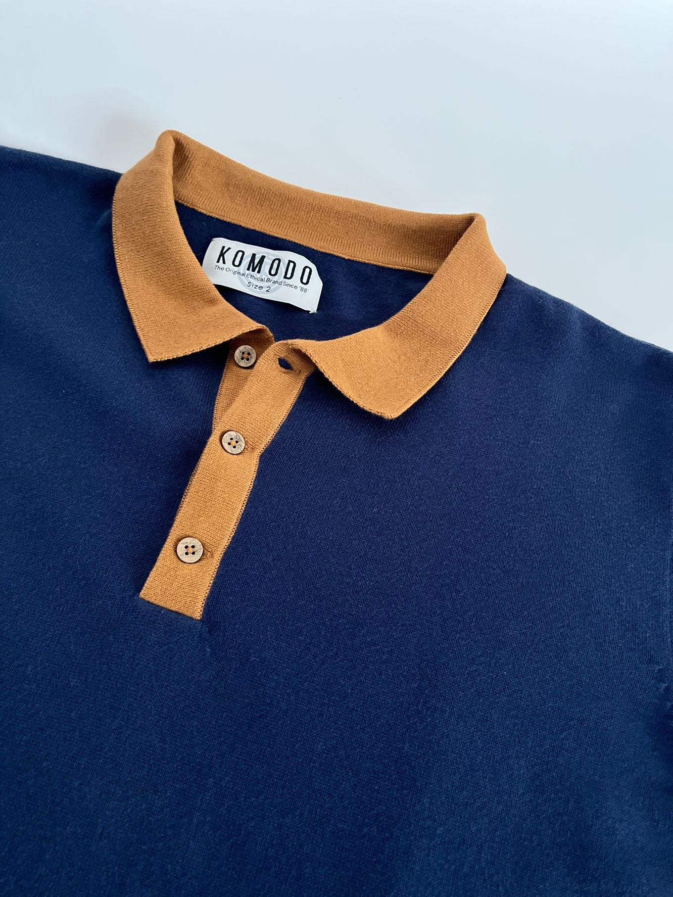 FRANK - Organic Cotton Knit Polo - Navy - Image 3