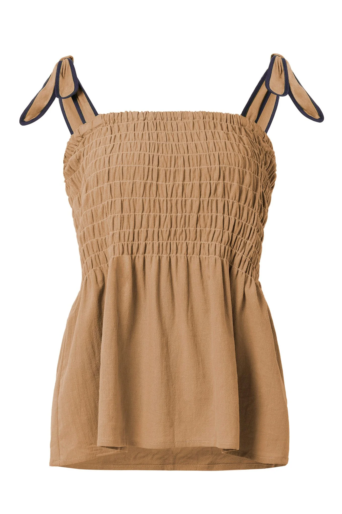GAIA - Organic Cotton Seersucker Vest - Tan - Image 2