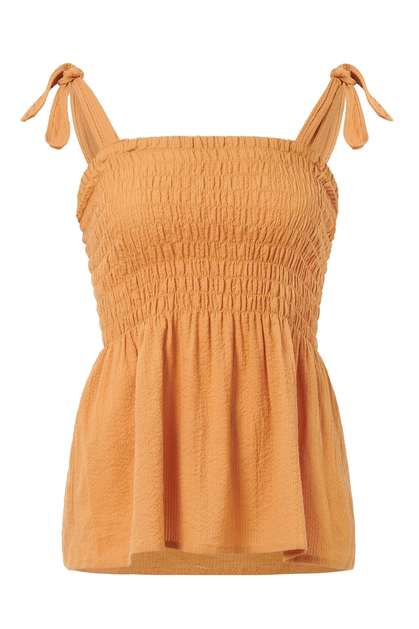 GAIA - Organic Cotton Seersucker Vest - Orange - Image 2