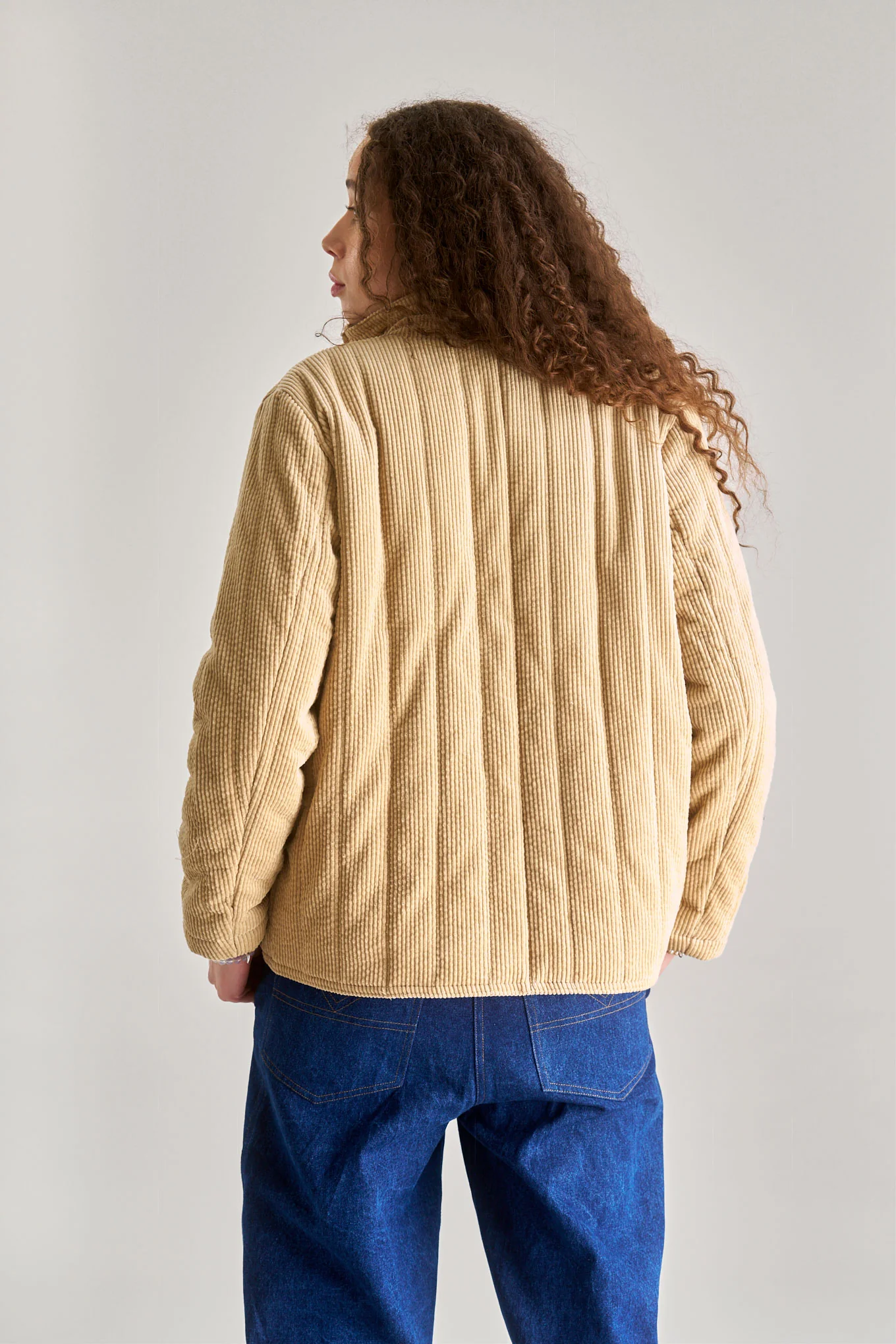 GEORGIA Organic Cotton Cord Coat - Croissant - Image 2