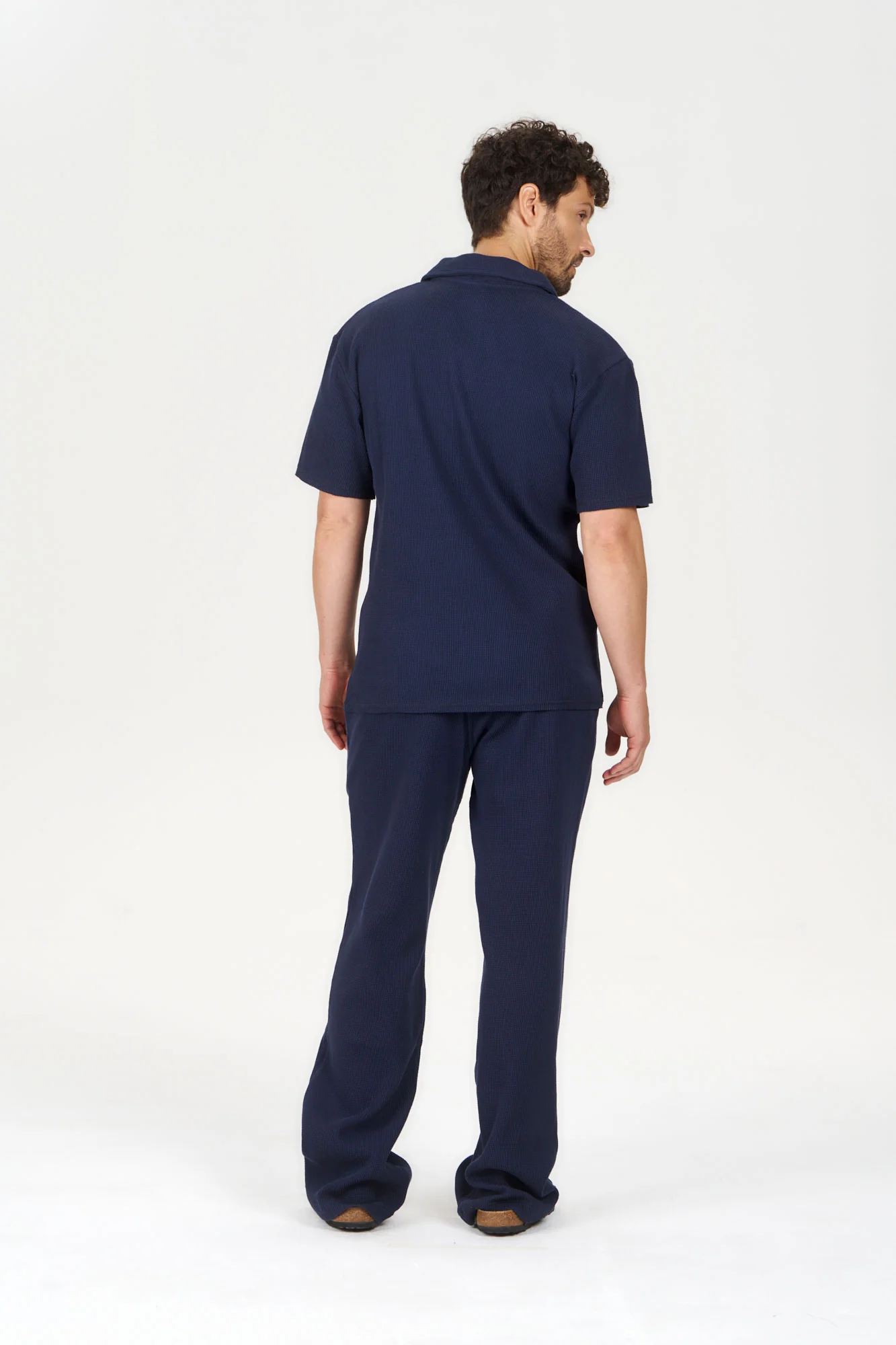 GIO BEACH Organic Cotton Trouser - Navy - Image 2