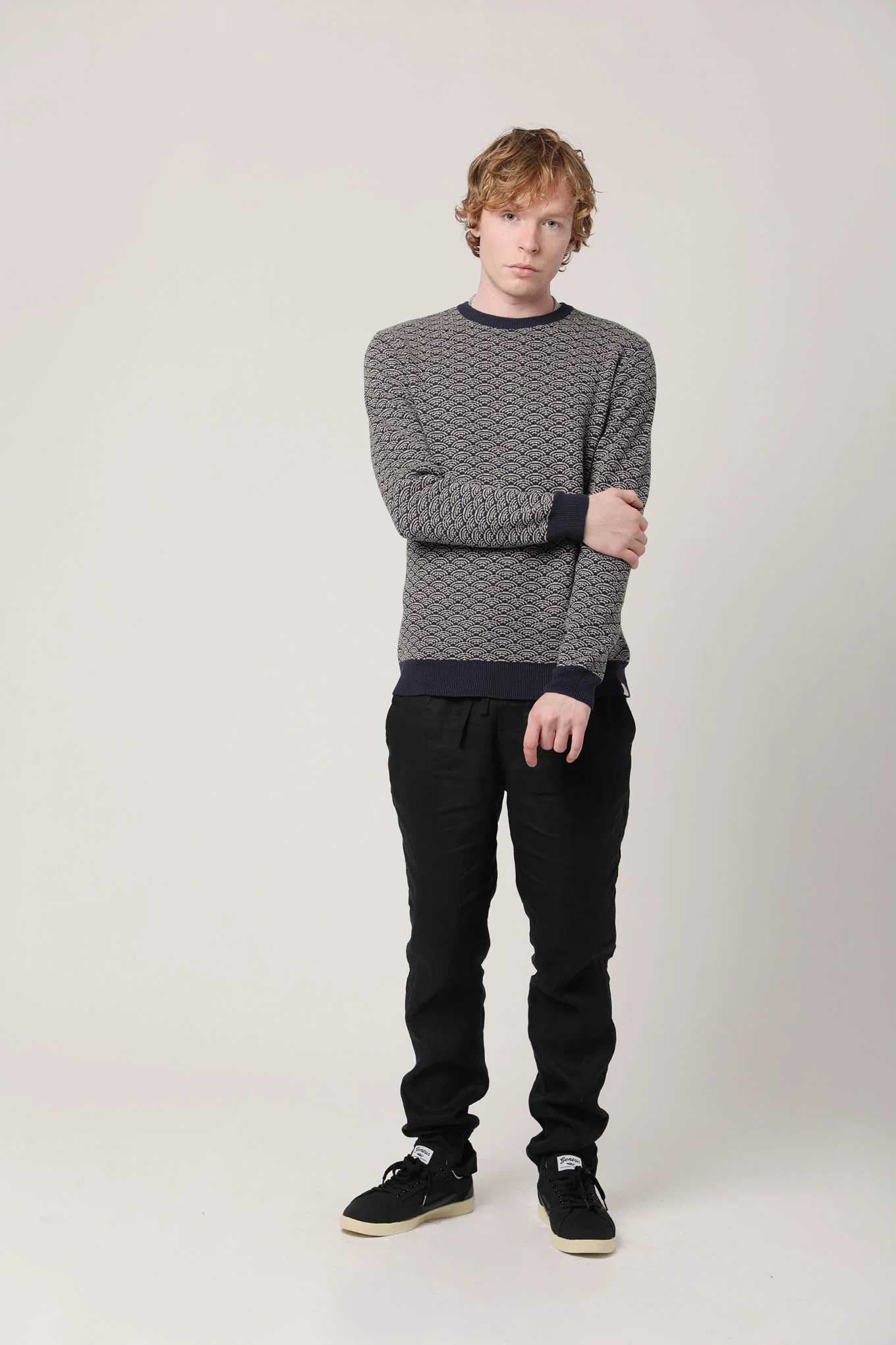 HAKKU - Organic Cotton Jumper Navy - Image 3