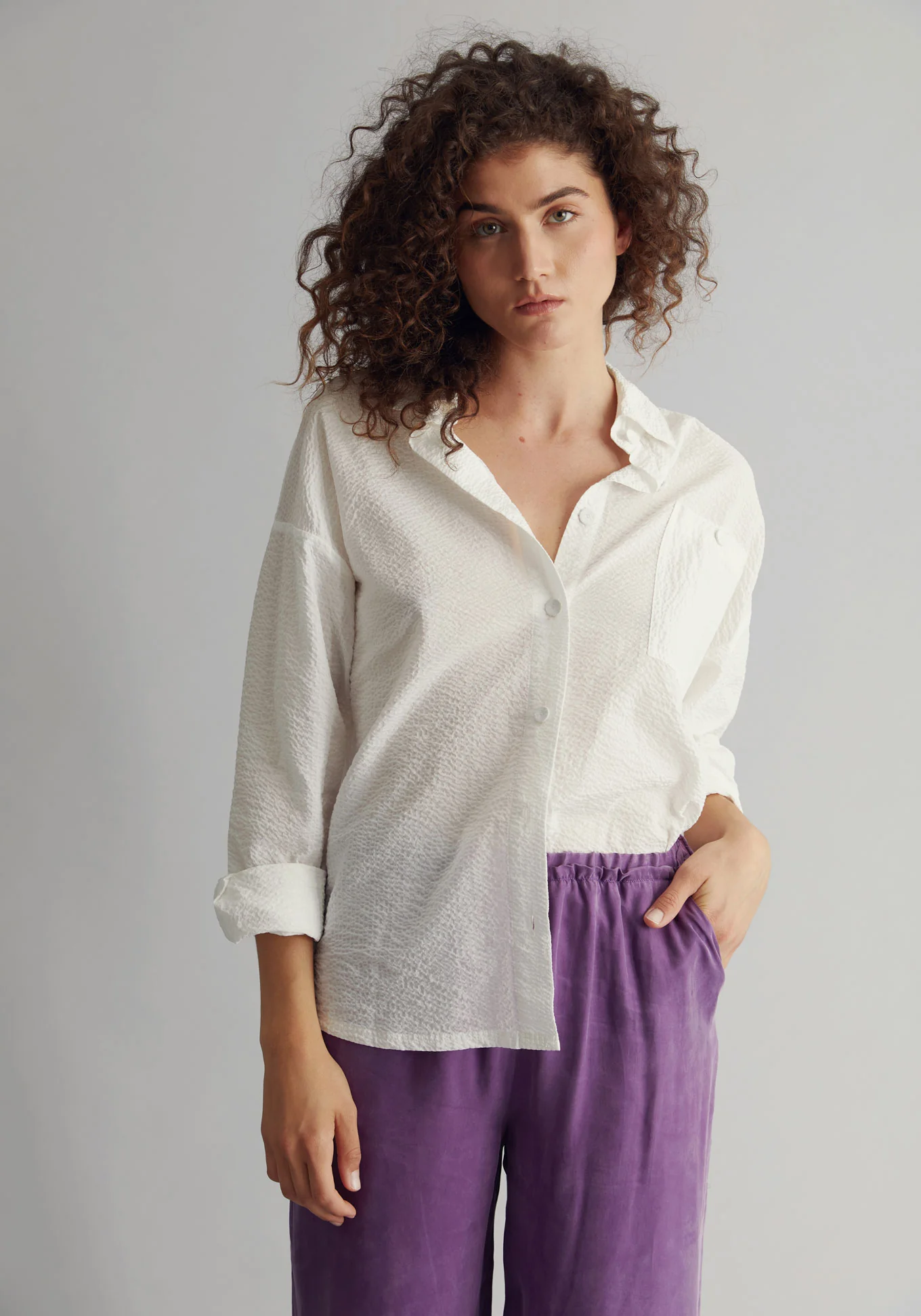HANAKO Organic Cotton Shirt - White - Image 3