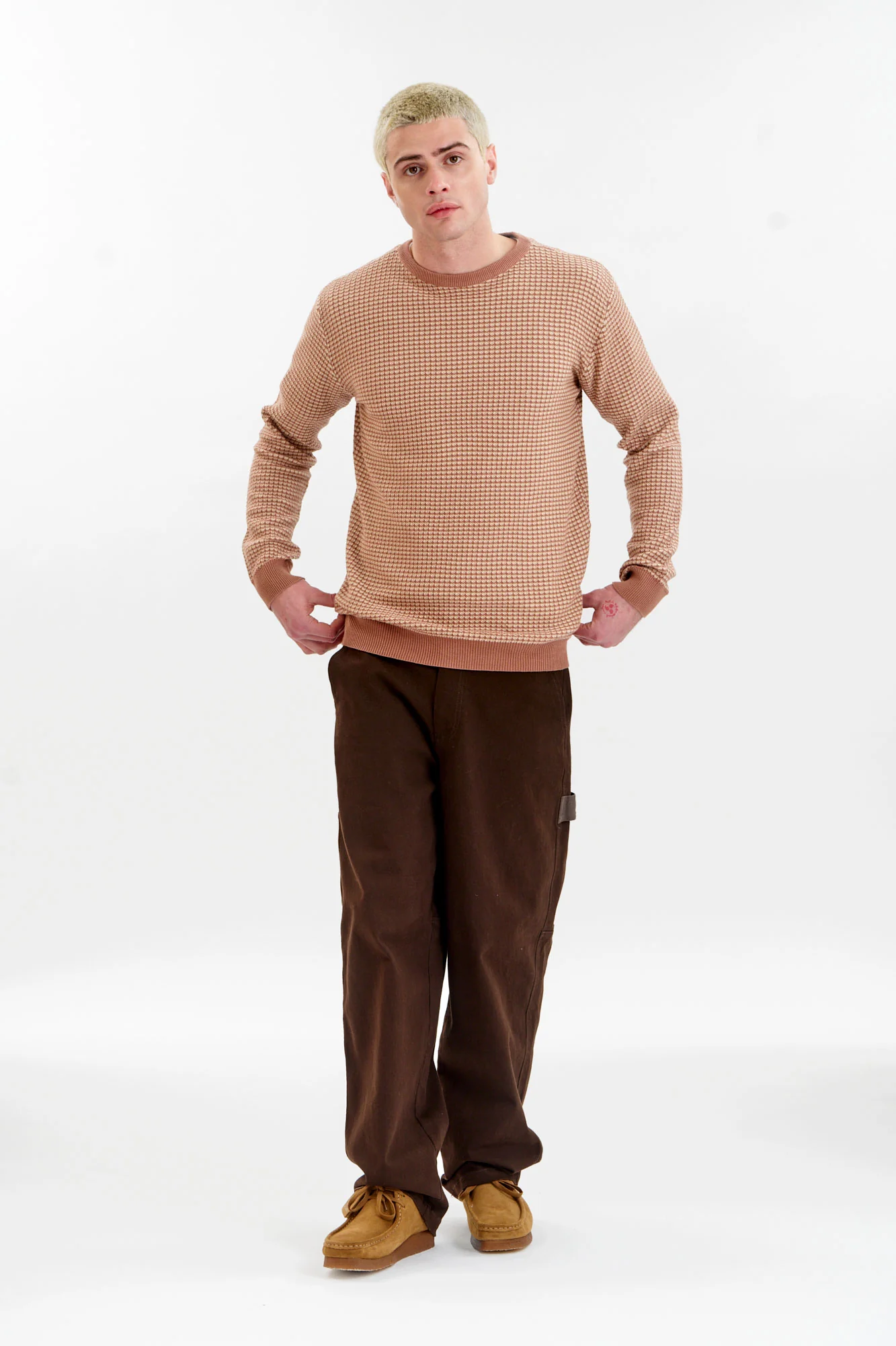 HASAN Organic Cotton Jumper - Coffee - Image 3