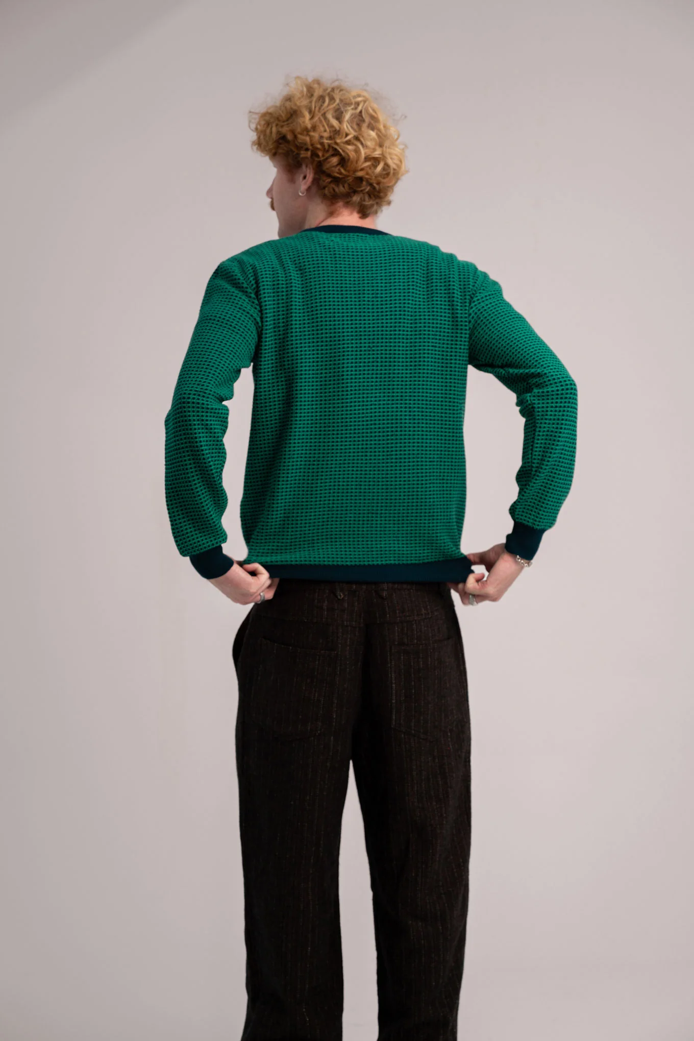 HASAN - Organic Cotton Jumper Teal - Image 4