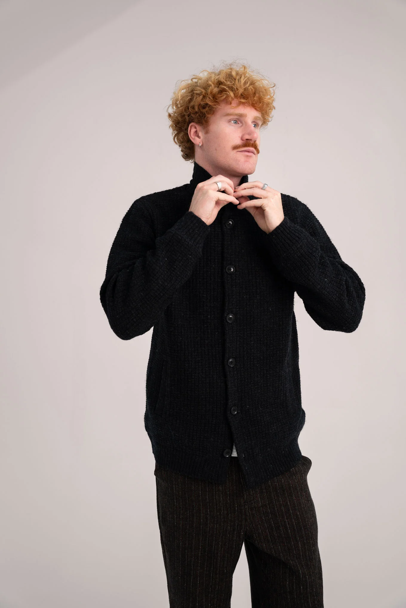 HEATH Fleece Lined Wool Jacket - Black