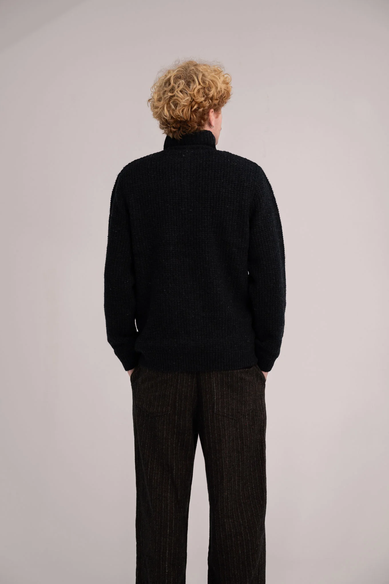 HEATH Fleece Lined Wool Jacket - Black - Image 2
