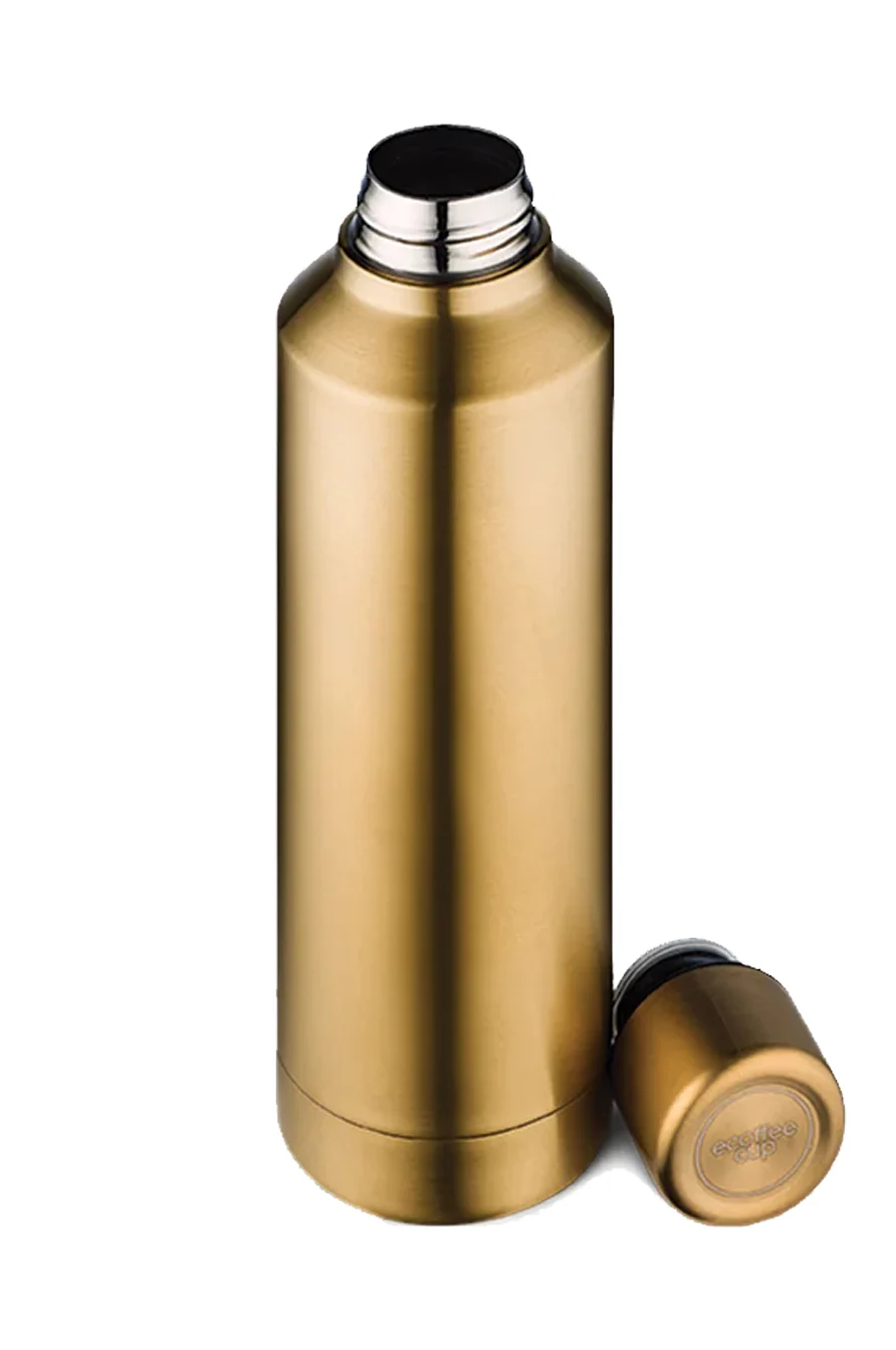 Hot-Cold Vacuum 500ml Bottle - Gold - Image 2