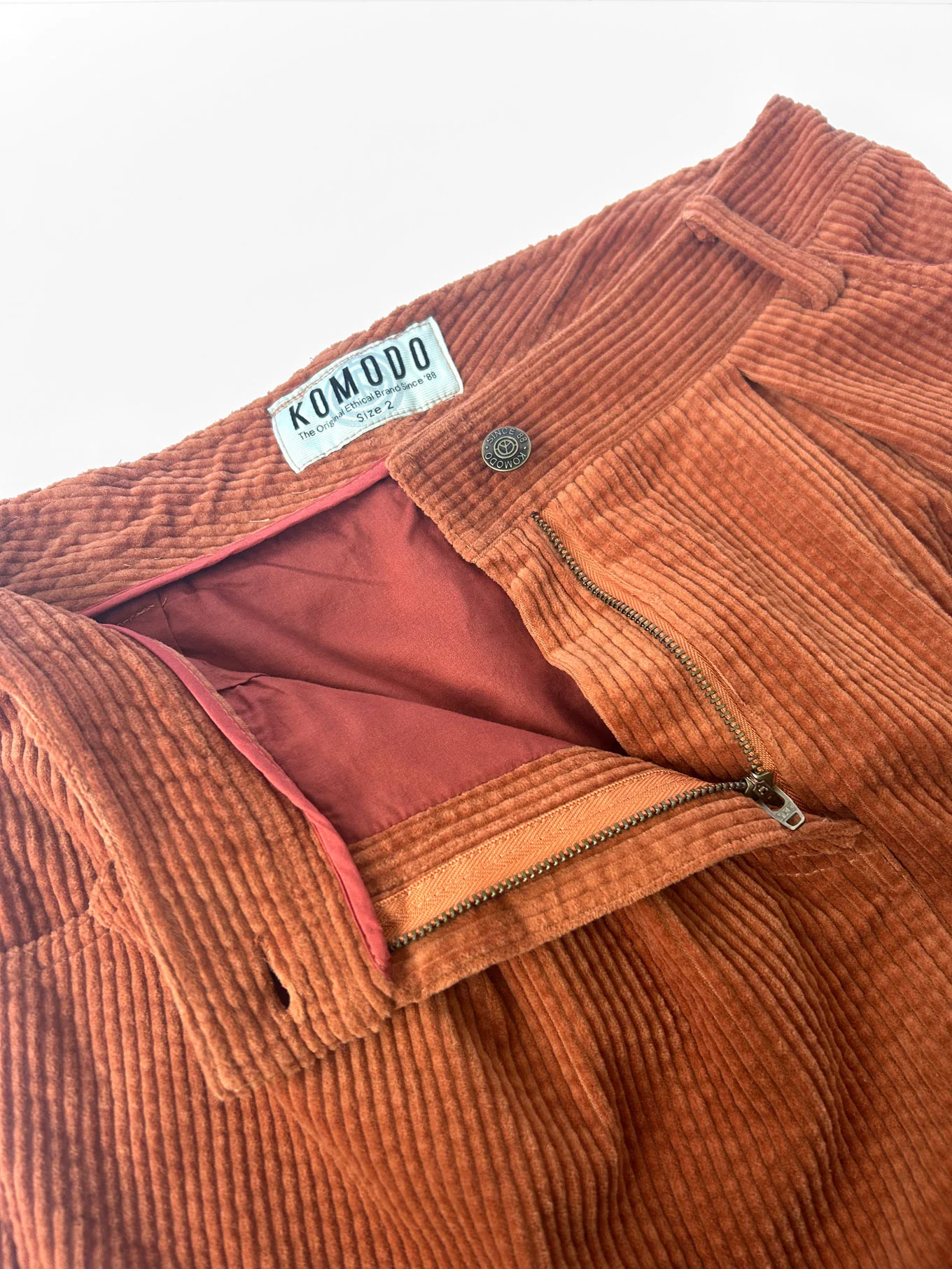 ITSUKI Organic Cotton Corduroy Skirt - Ginger - Image 3