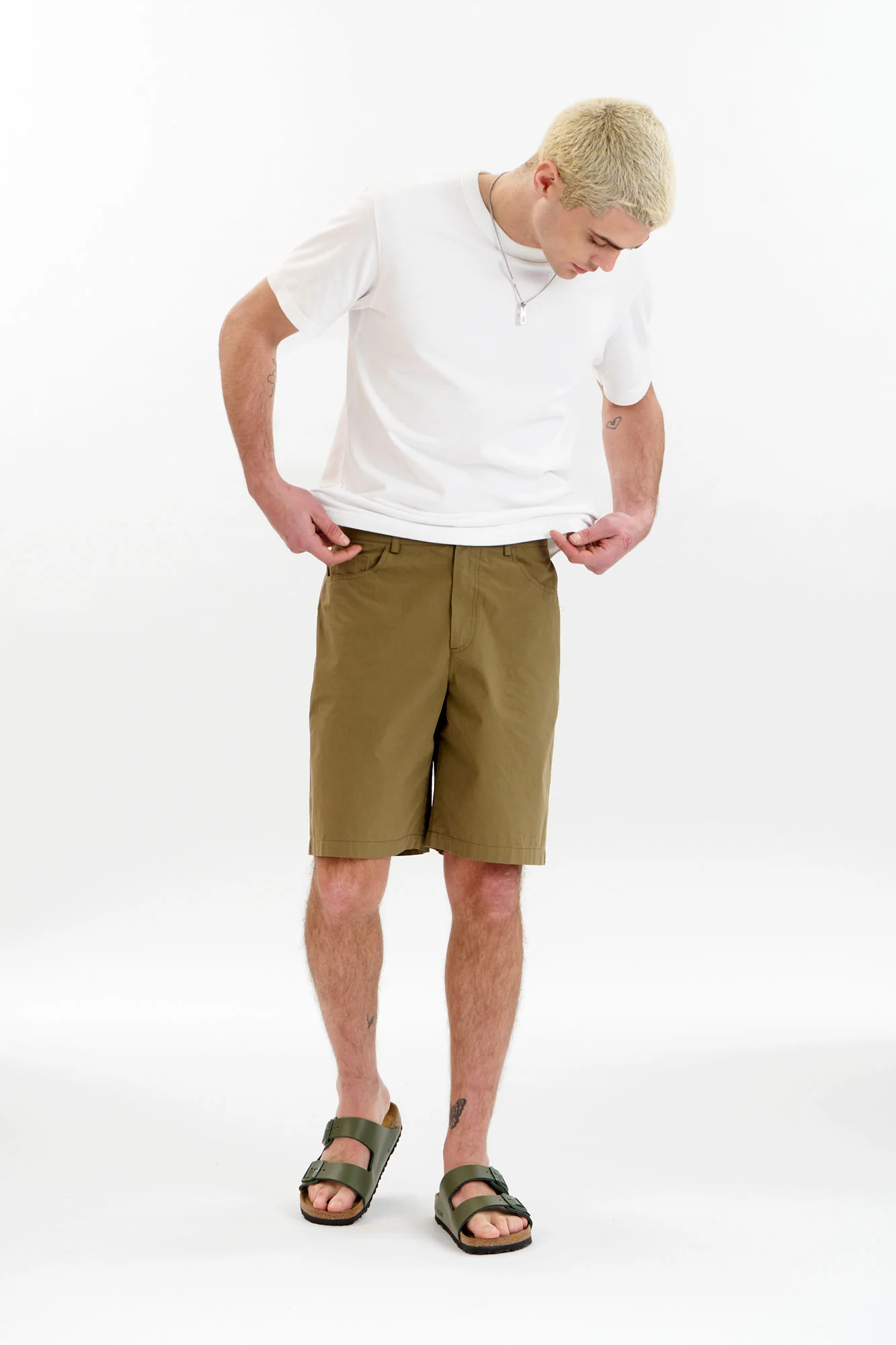 JAMBO Organic Cotton Poplin Short - Olive - Image 3