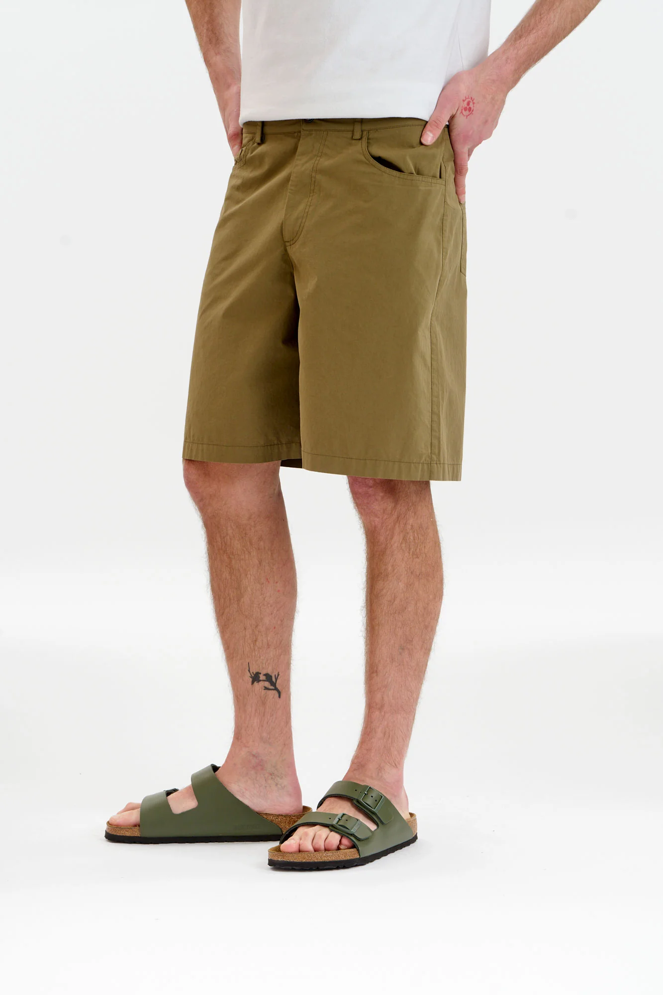 JAMBO Organic Cotton Poplin Short - Olive - Image 4