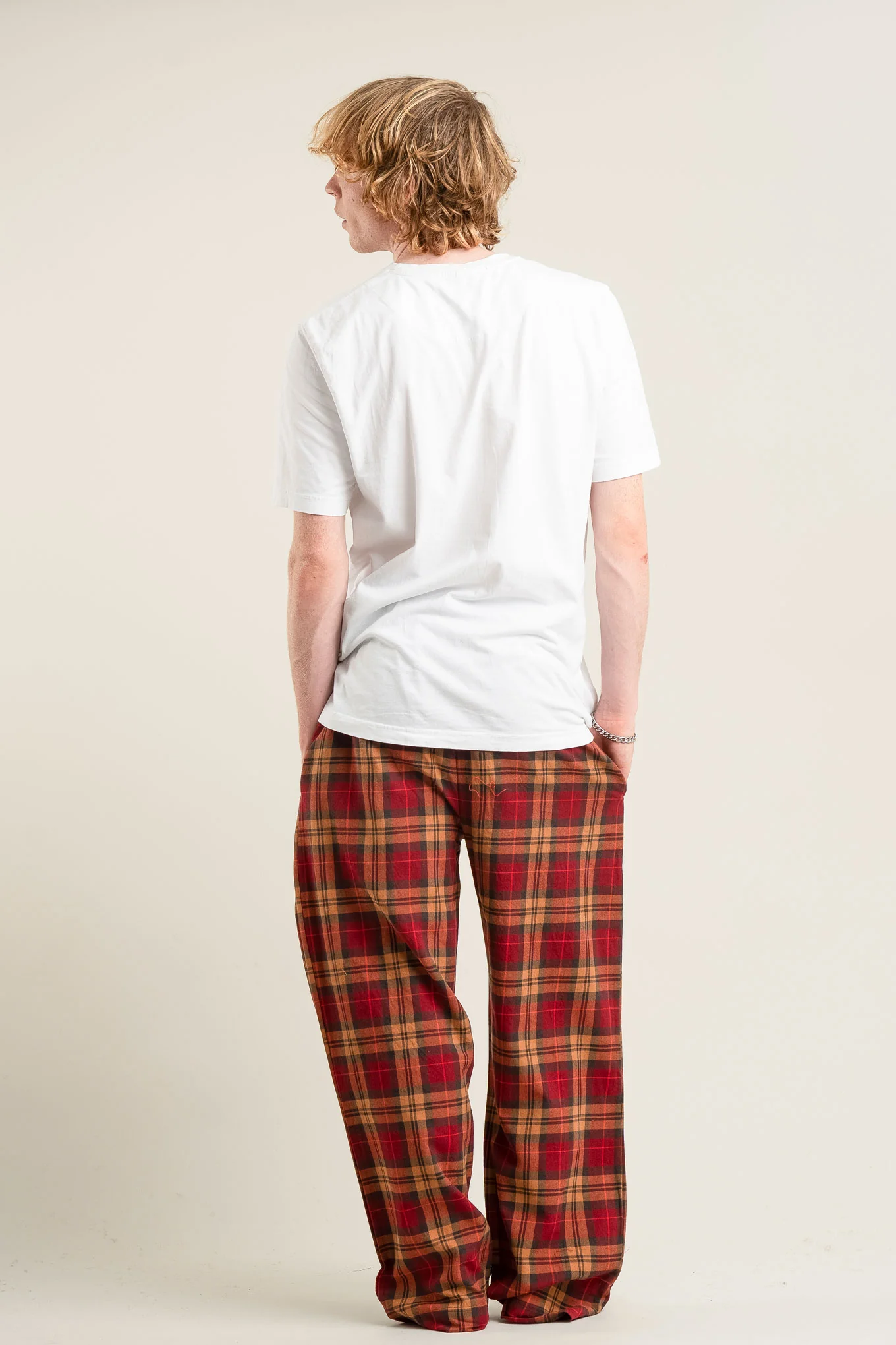 JIM JAM Mens Organic Cotton Pyjama Bottoms - Berry - Image 2