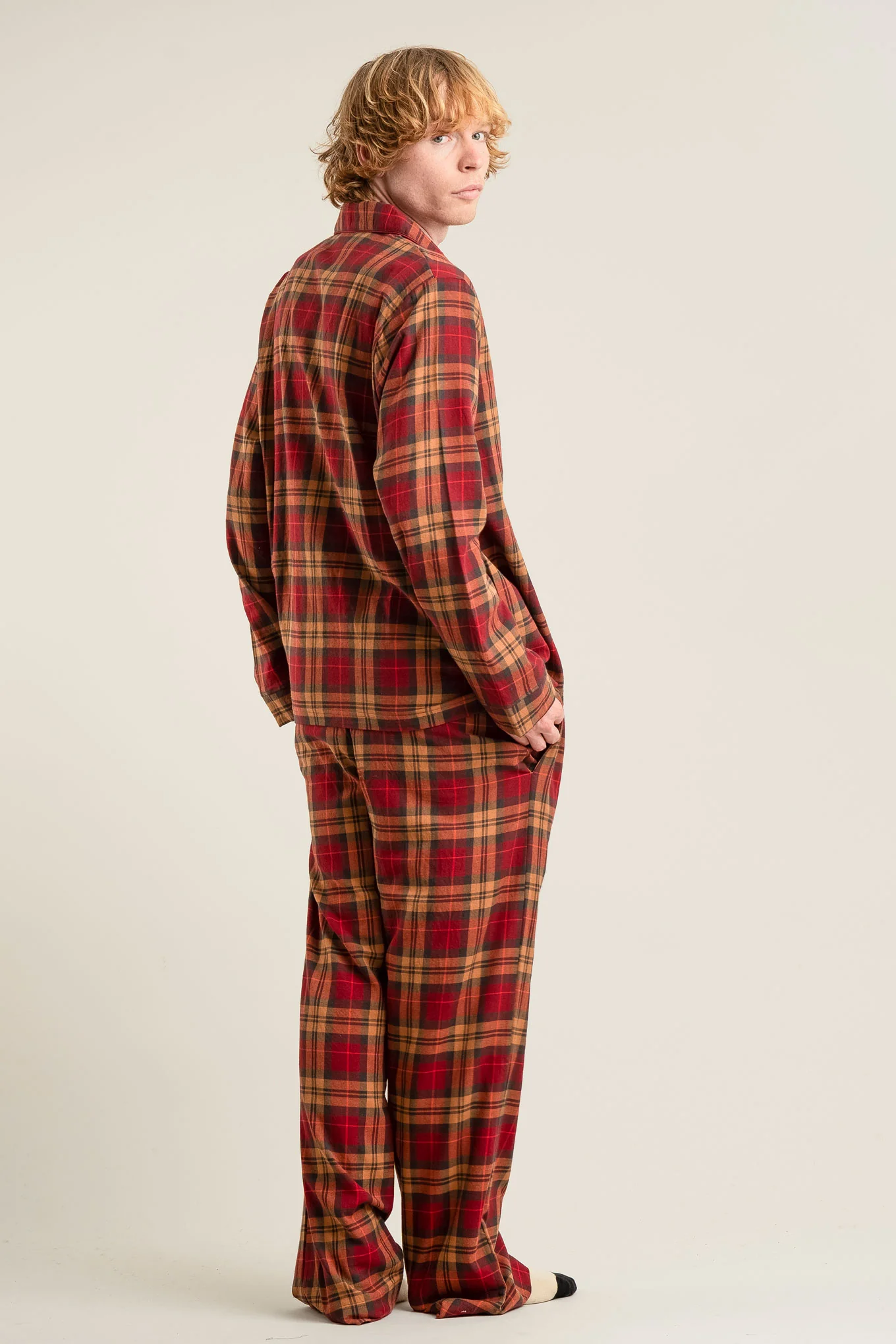 JIM JAM Mens Organic Cotton Pyjama Set - Berry - Image 2