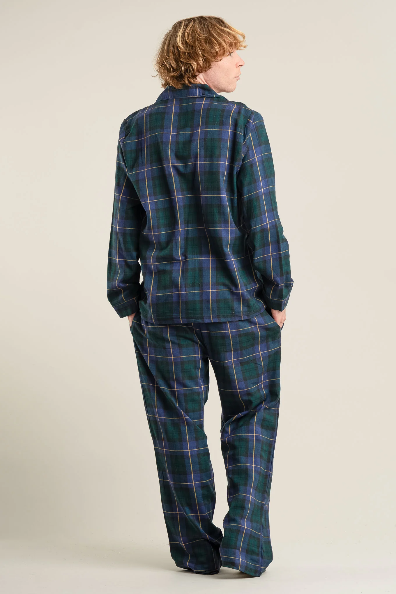JIM JAM Mens Organic Cotton Pyjama Set - Black Watch - Image 2