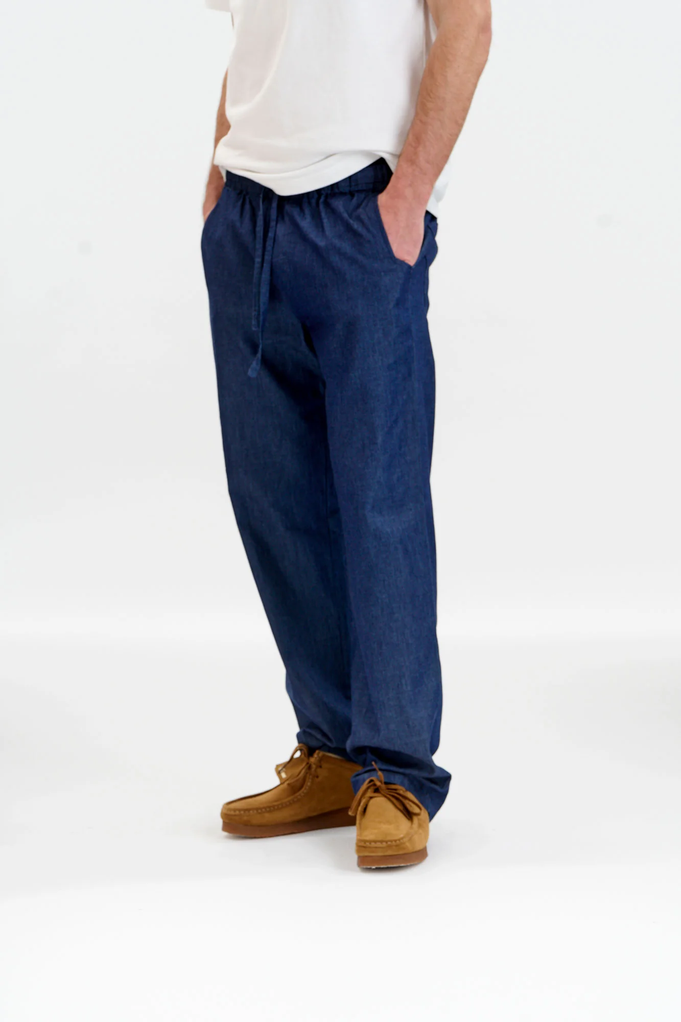 JOSHUA Organic Cotton Trousers – Mid Wash - Image 3
