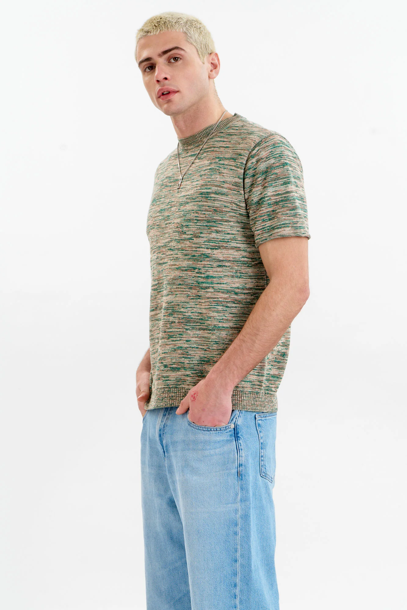 KAI Organic Cotton Knit Tee - Green - Image 2