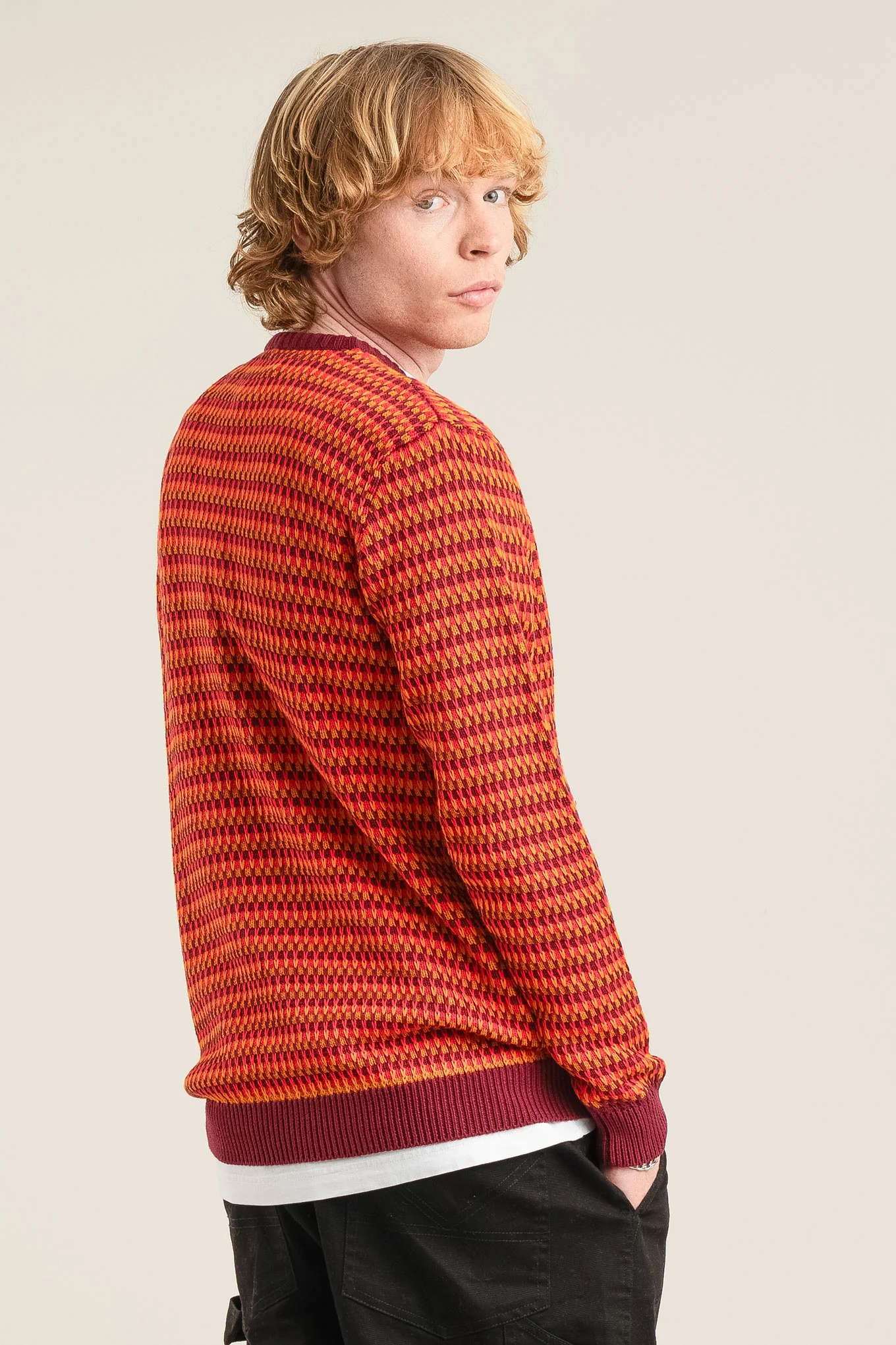 KAI - Organic Cotton Jumper Wine Red - Image 2