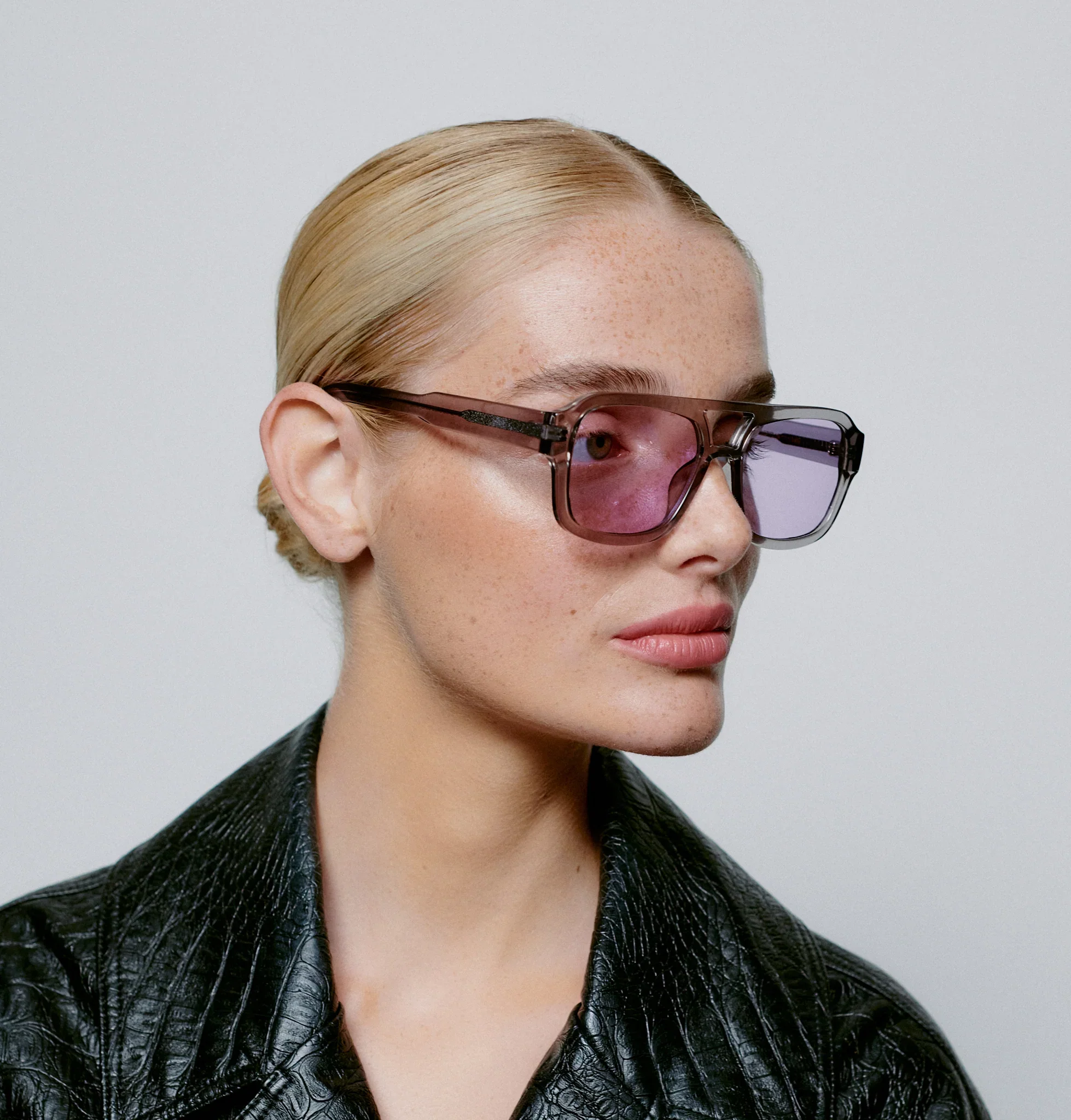 KAYA - Grey Transparent Sunglasses by A.Kjaerbede - Image 5