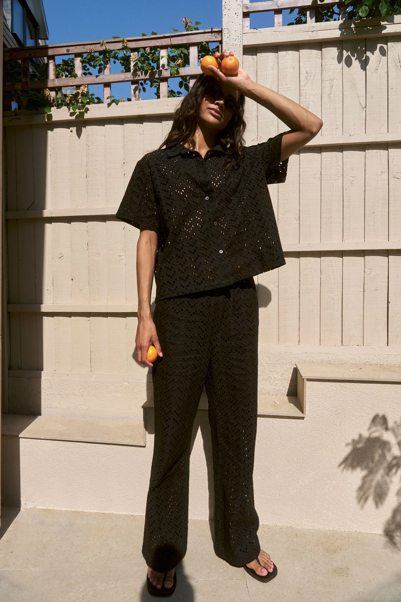 KHARI Organic Cotton Trousers – Black - Image 3