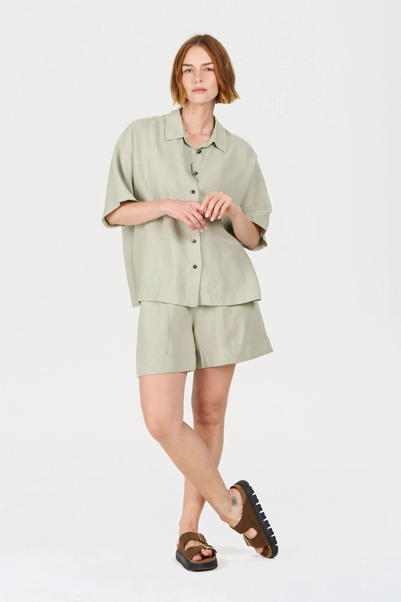 KYGO Tencel Linen Short - Sage - Image 4