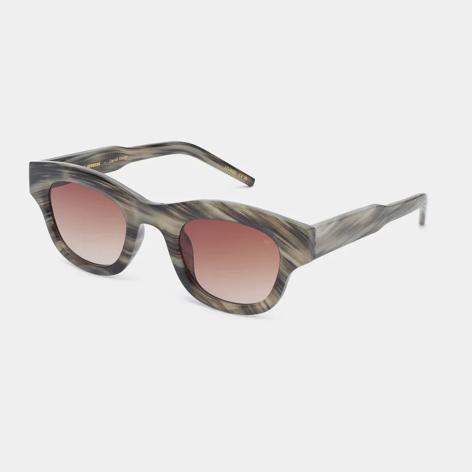 LANE - Striped Horn Sunglasses by A.Kjaerbede - Image 2