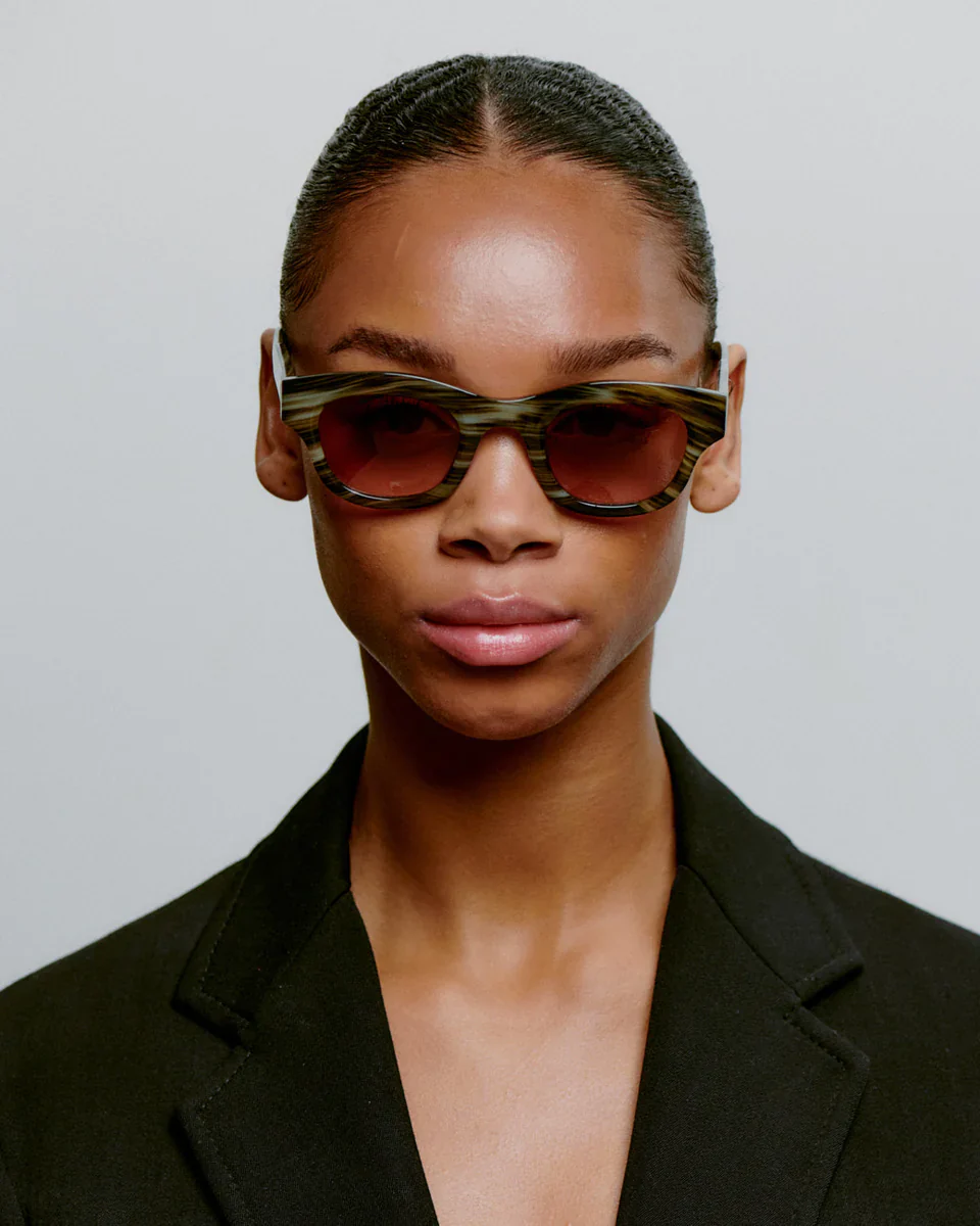 LANE - Striped Horn Sunglasses by A.Kjaerbede - Image 4