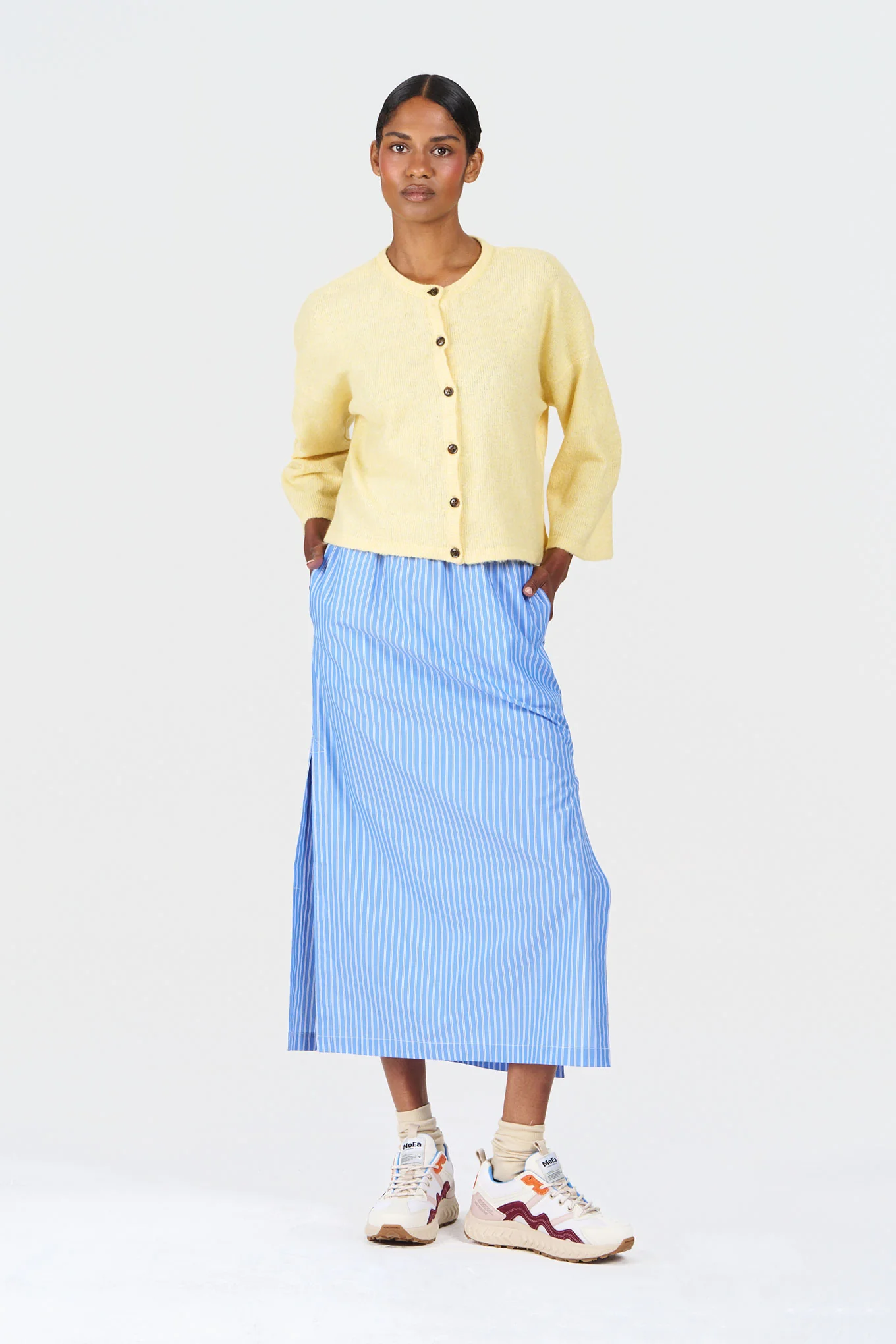 LIELA Organic Cotton Skirt - Blue Stripe - Image 3