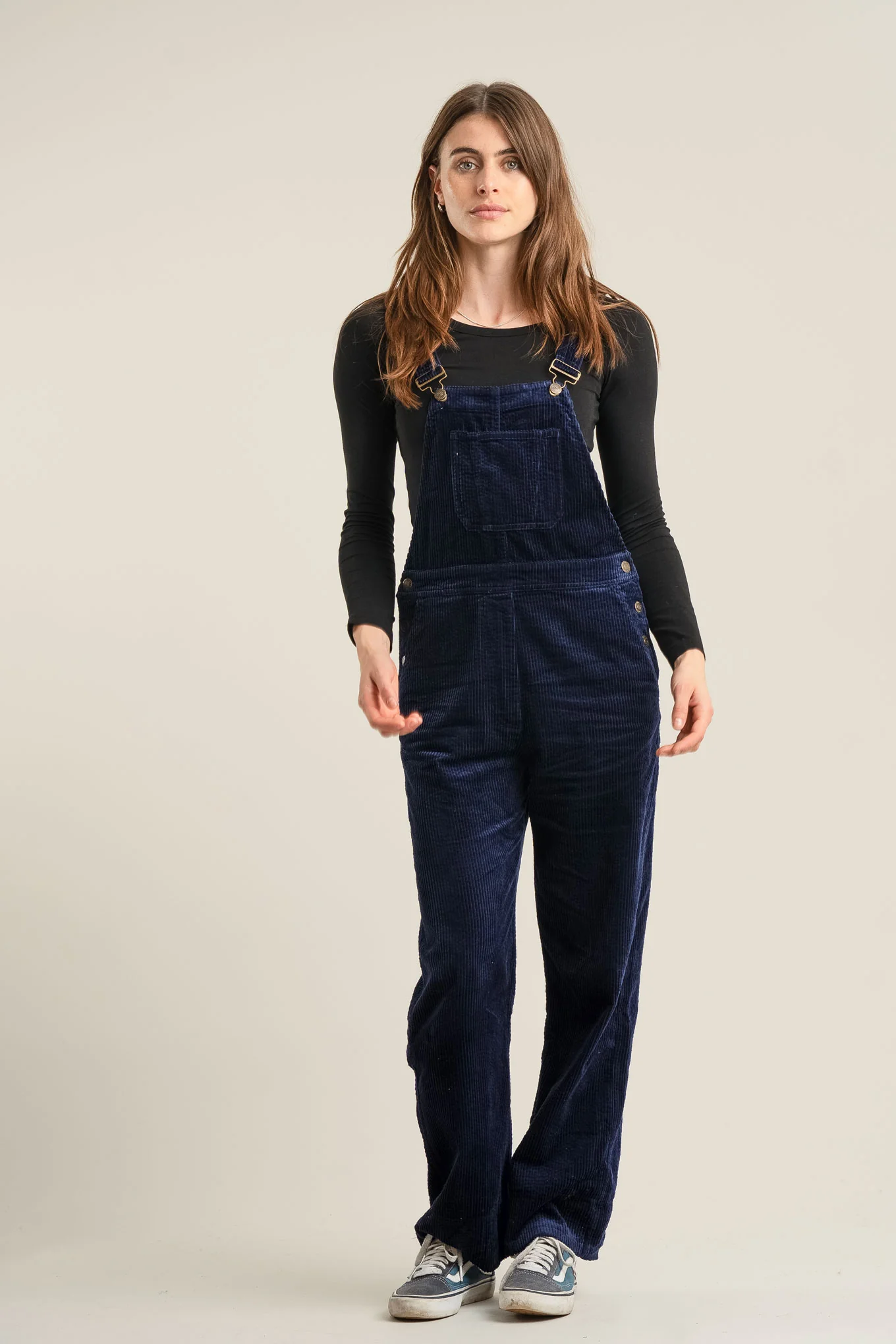 LENI Organic Cotton Cord Dungaree - Navy - Image 2